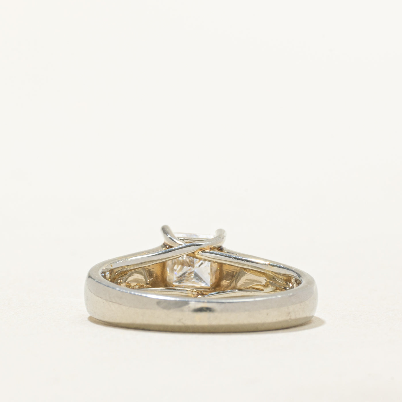 Wide Band Solitaire GIA Diamond Ring | 0.70 ct, SZ 5.5 | VS2, E |