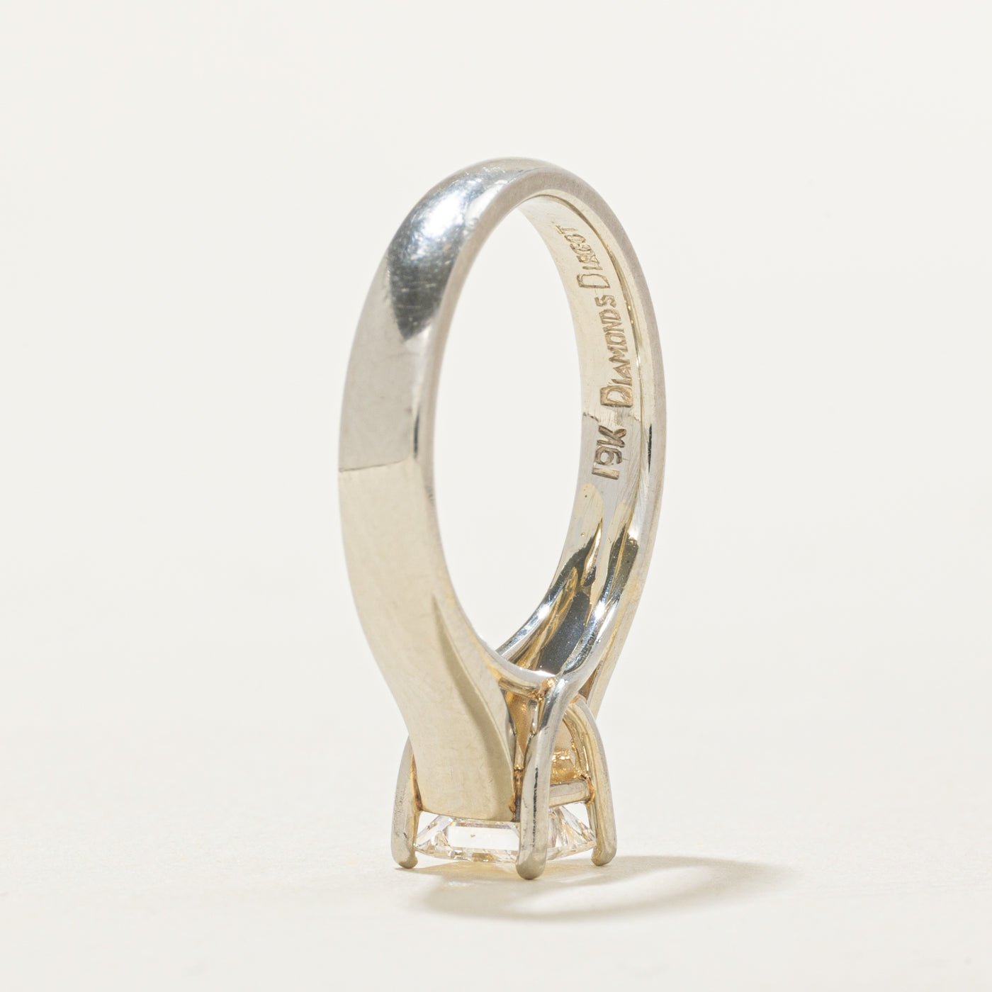 Wide Band Solitaire GIA Diamond Ring | 0.70 ct, SZ 5.5 | VS2, E |