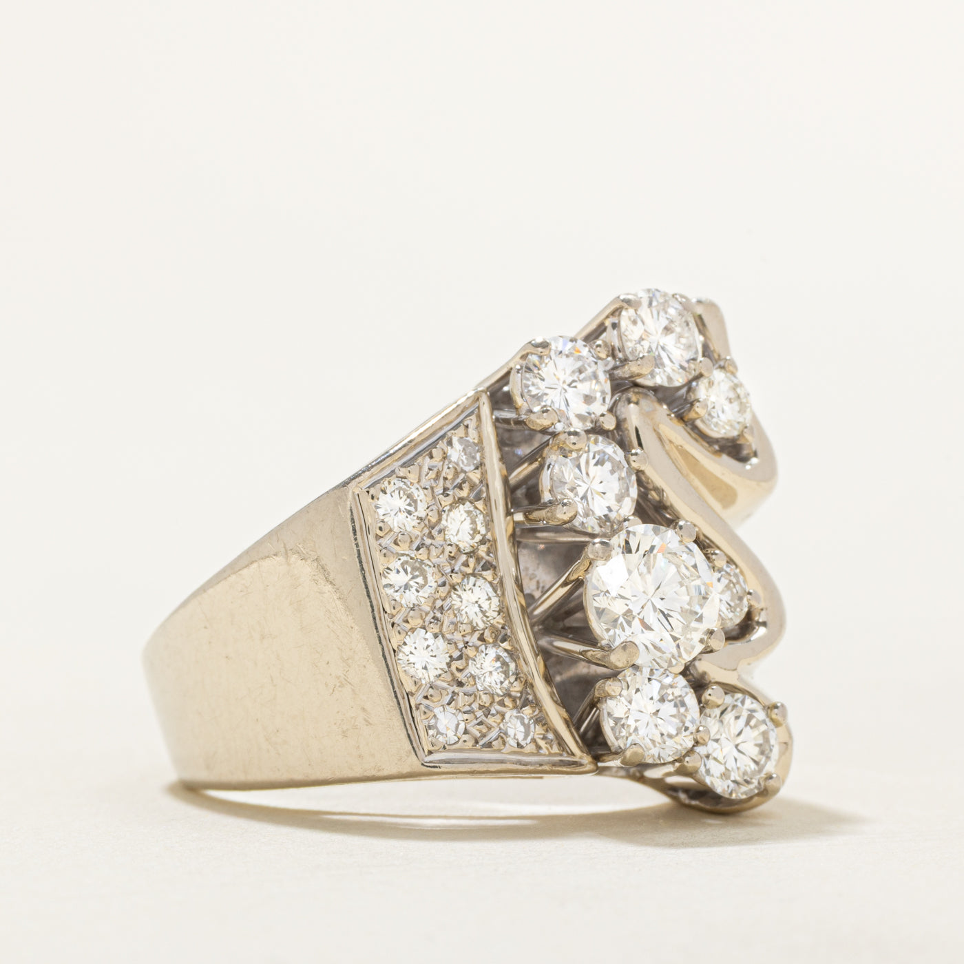 Heavy Diamond Cluster Ring | 2.18 ctw, SZ 9.25 |