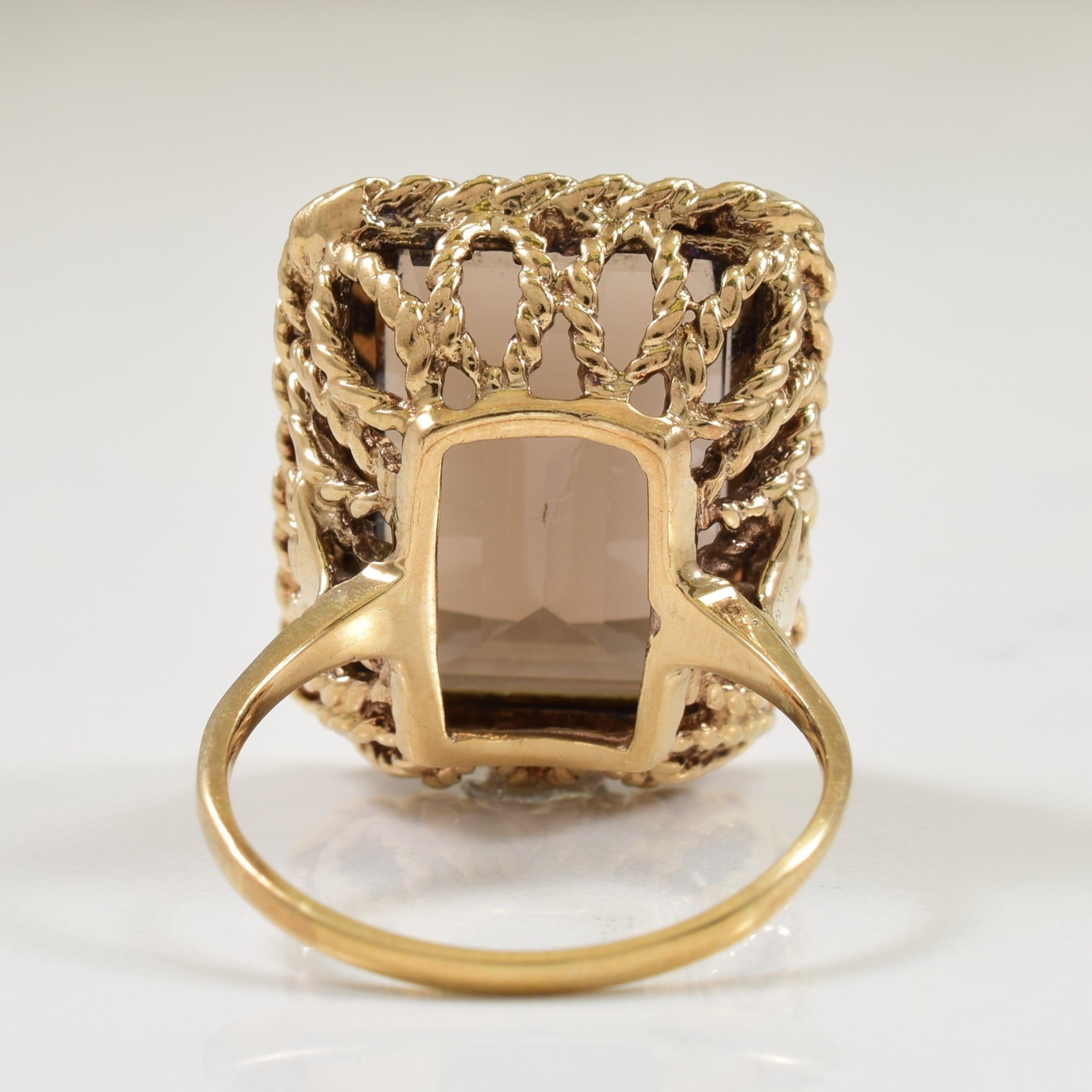Smoky Quartz Cocktail Ring | 19.00ct | SZ 7.75 |