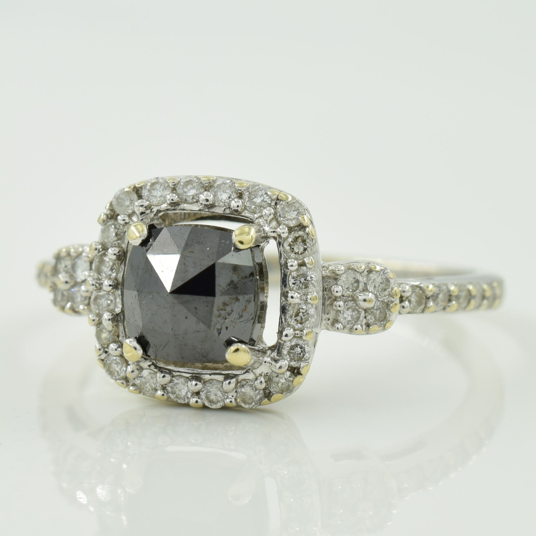 Black & Natural Diamond Ring | 0.60ct, 0.19ctw | SZ 5.25 |