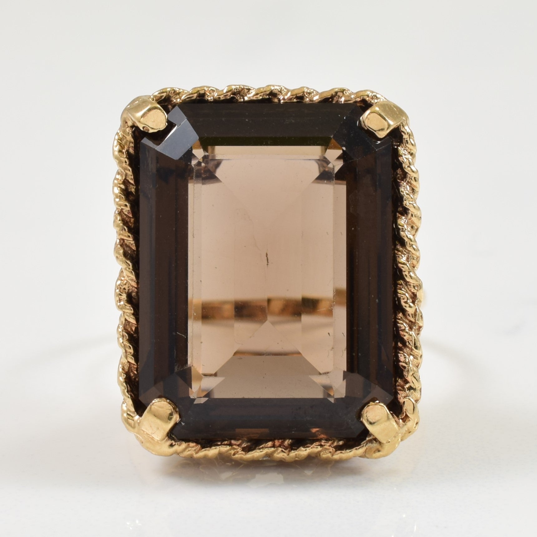 Smoky Quartz Cocktail Ring | 19.00ct | SZ 7.75 |