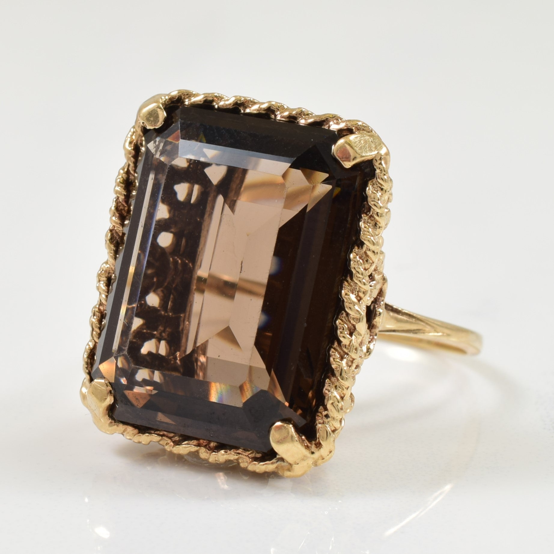 Smoky Quartz Cocktail Ring | 19.00ct | SZ 7.75 |