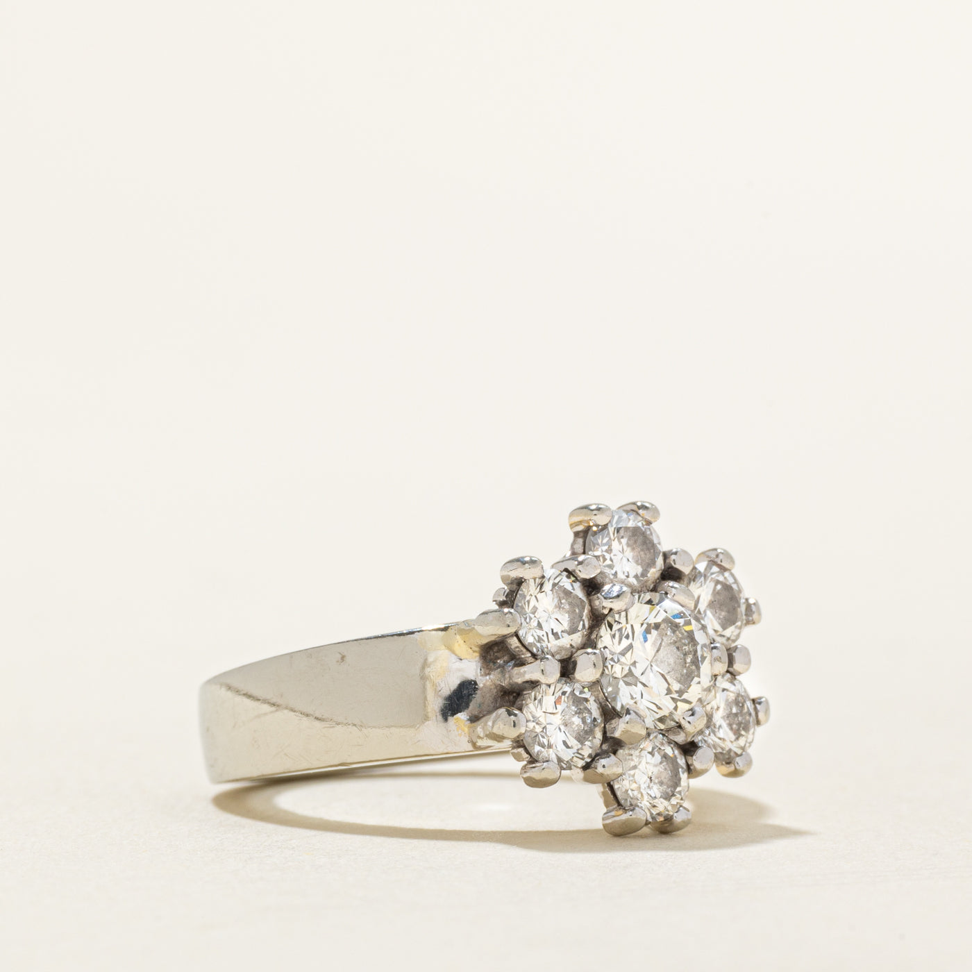 Cluster Diamond Engagement Ring | 1.51 ctw, SZ 4.75 |