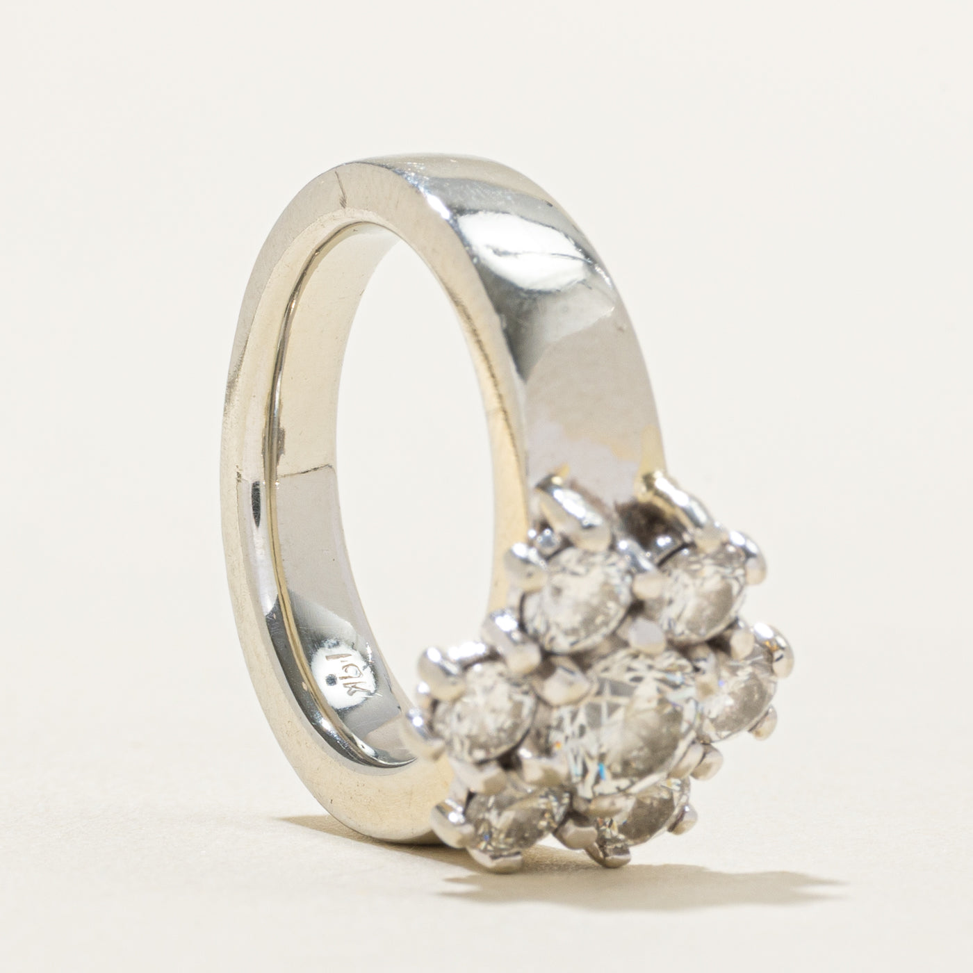 Cluster Diamond Engagement Ring | 1.51 ctw, SZ 4.75 |