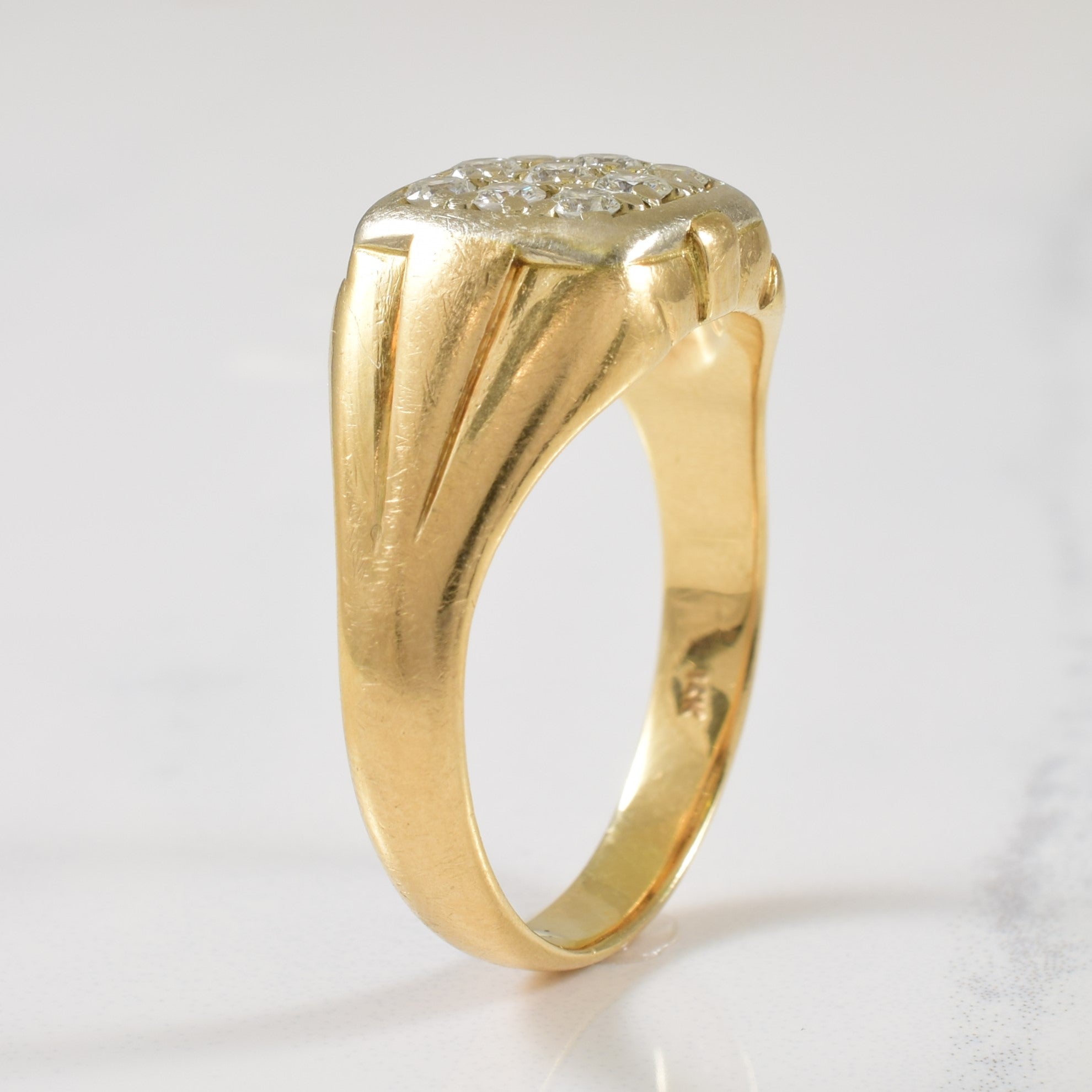 Pave Set Diamond Ring | 0.45ctw | SZ 10.75 |