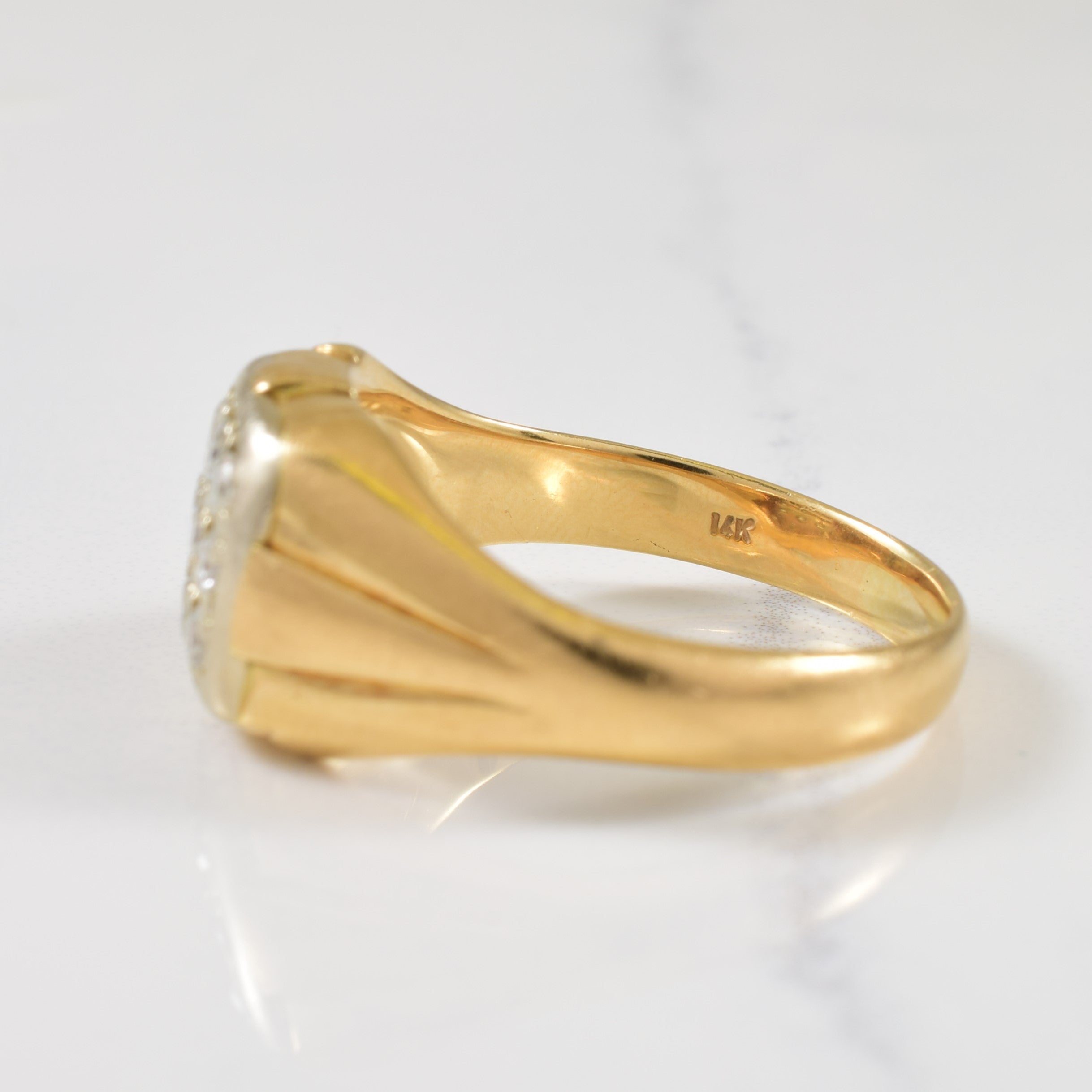 Pave Set Diamond Ring | 0.45ctw | SZ 10.75 |
