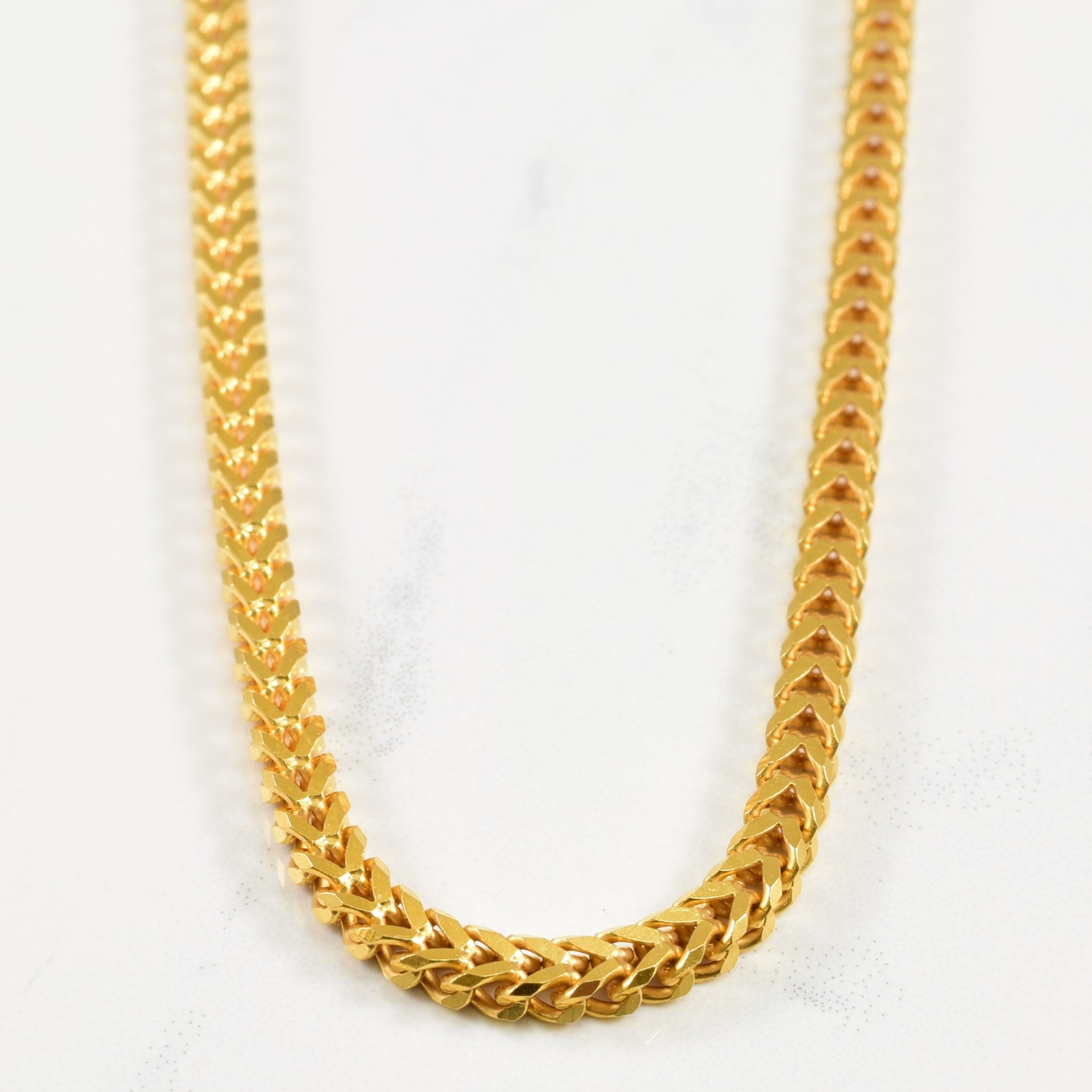 Chaîne queue de renard en or jaune 22 carats | 19" |