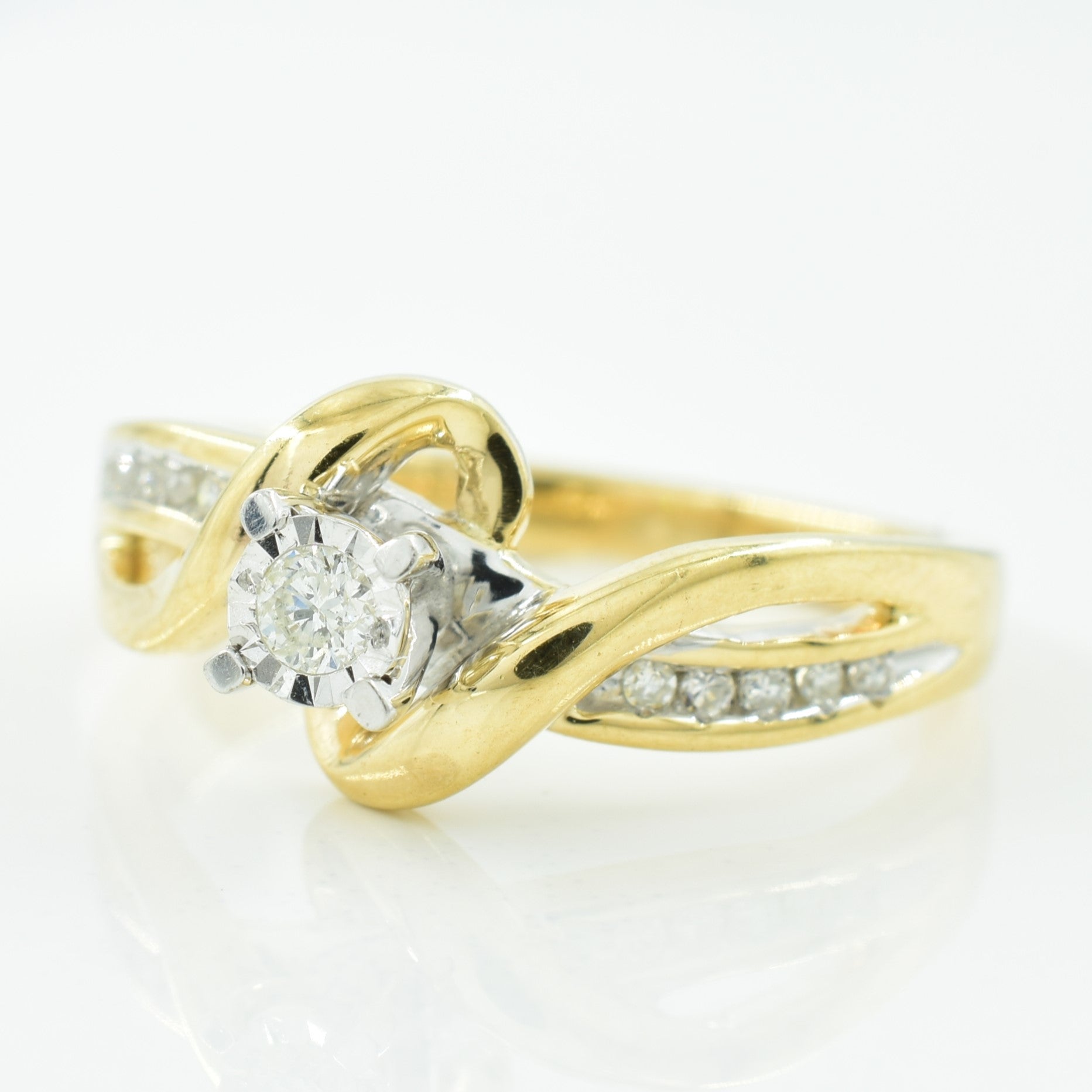 Diamond Bypass Ring | 0.10ctw | SZ 6.25 |