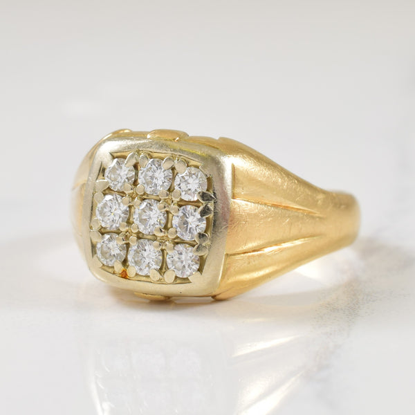 Pave Set Diamond Ring | 0.45ctw | SZ 10.75 |