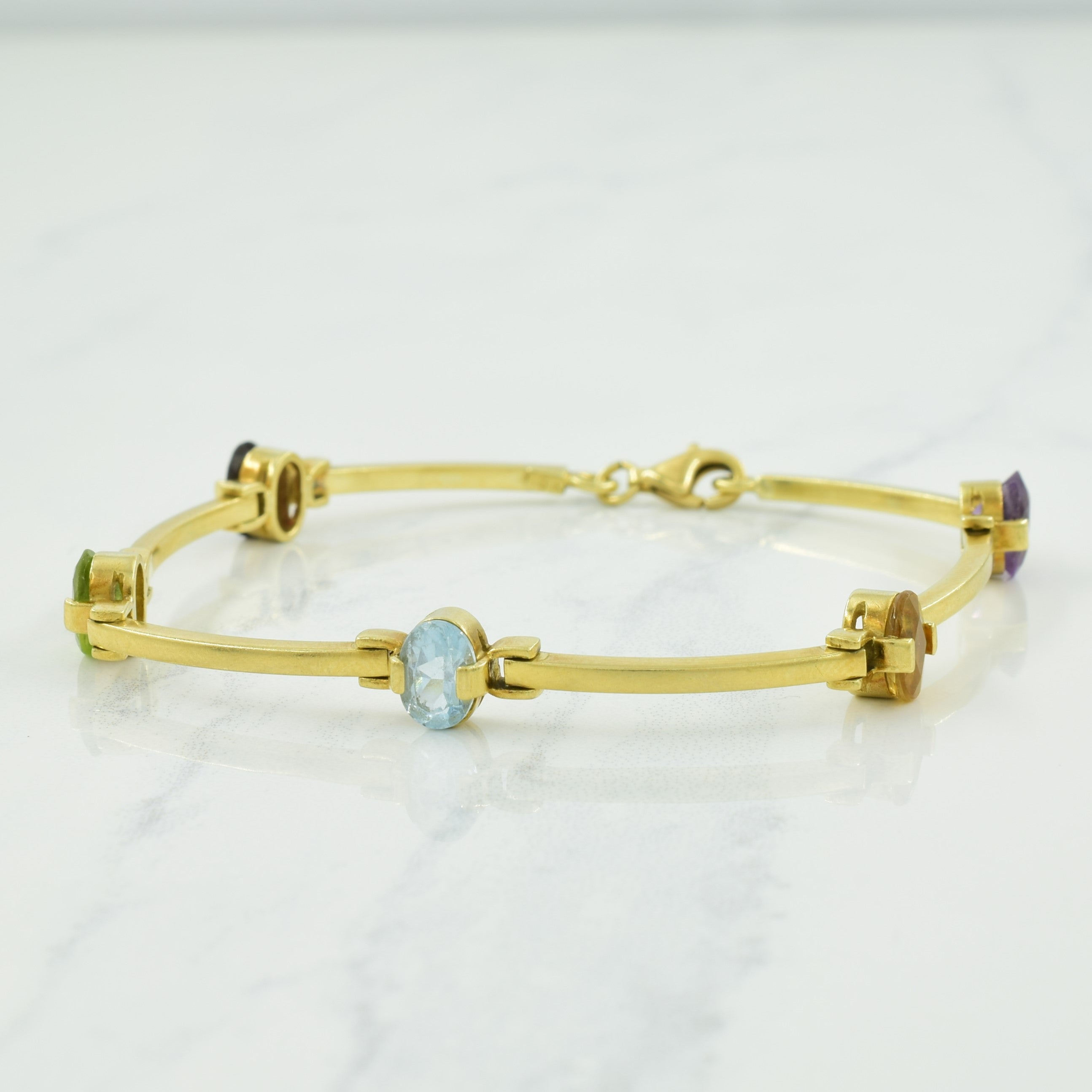 Multi Gemstone Bracelet | 4.00ctw | 7.25" |