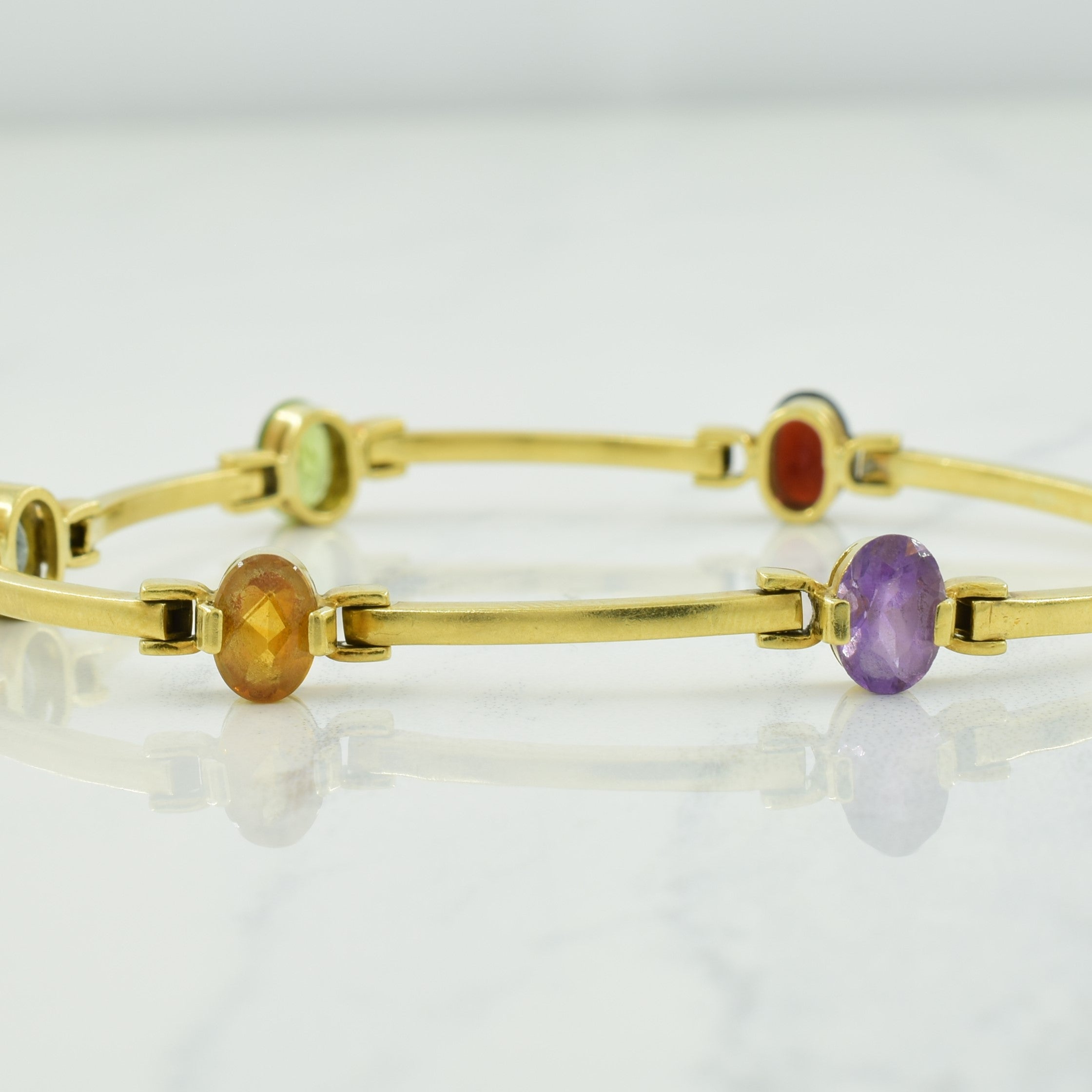 Multi Gemstone Bracelet | 4.00ctw | 7.25" |