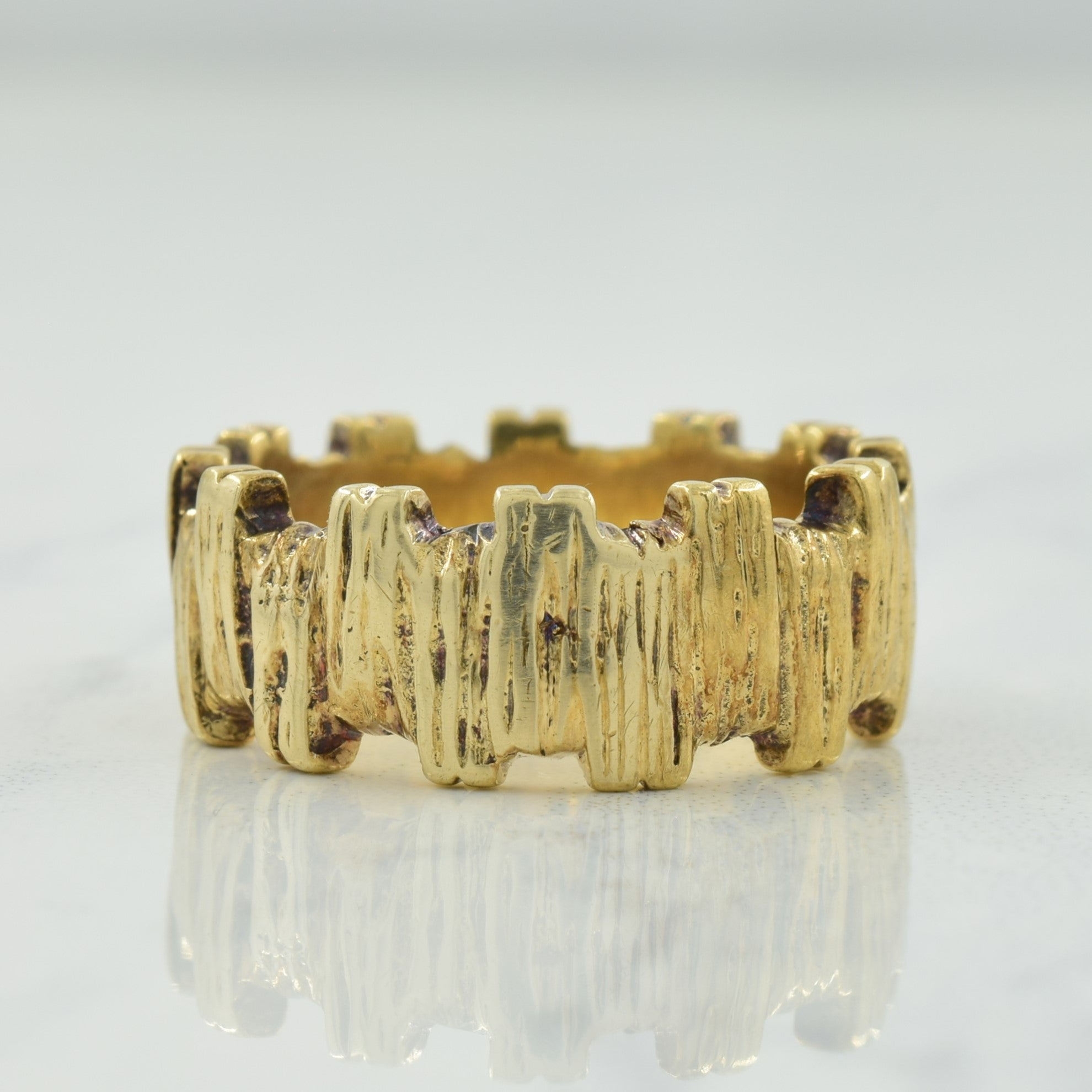 10k Yellow Gold Textured Ring | SZ 6.25 |