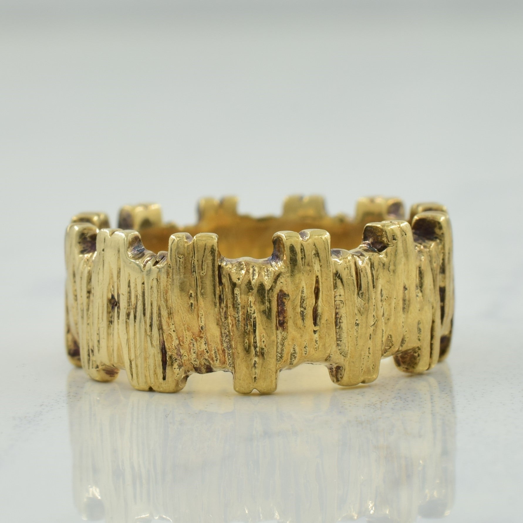 10k Yellow Gold Textured Ring | SZ 6.25 |