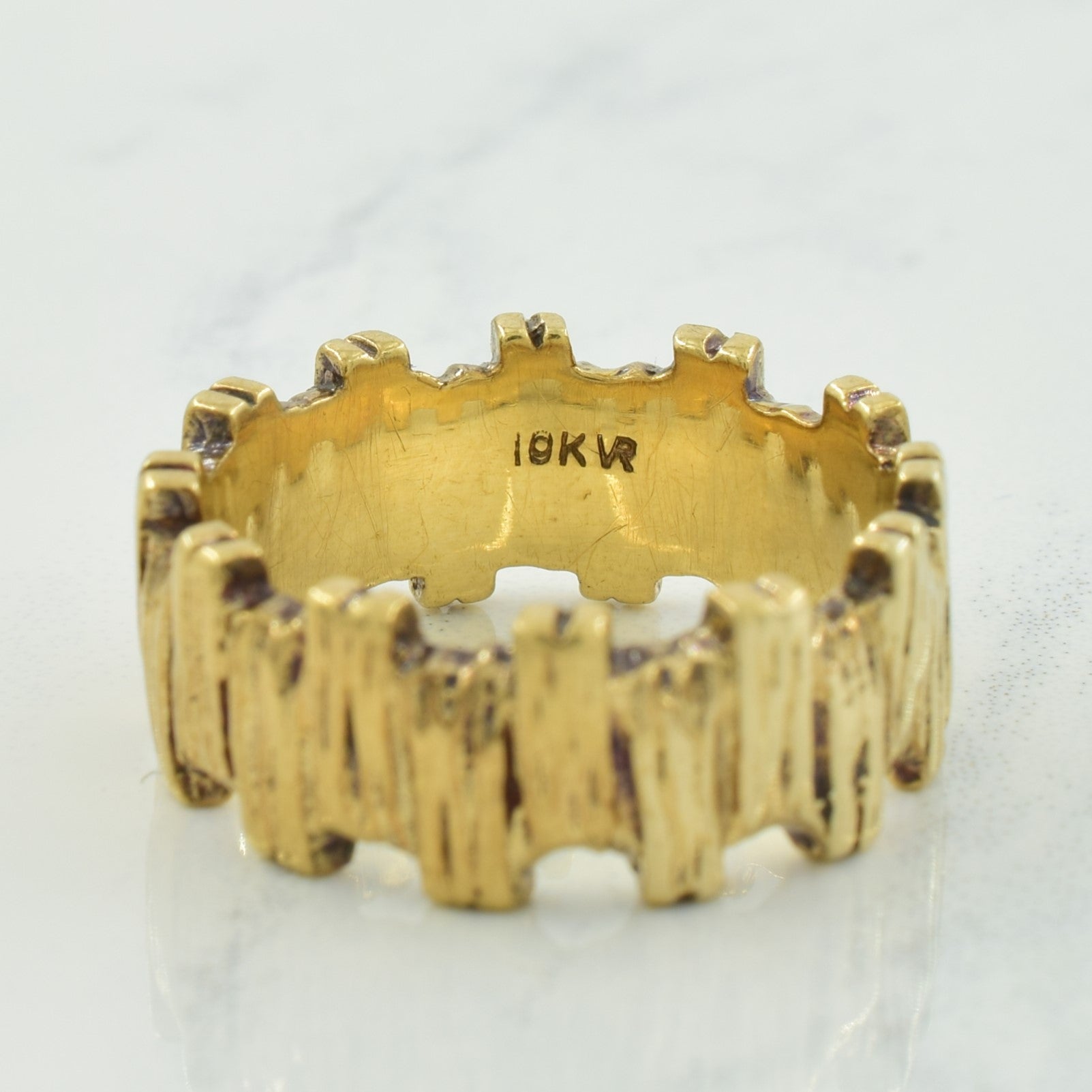 10k Yellow Gold Textured Ring | SZ 6.25 |