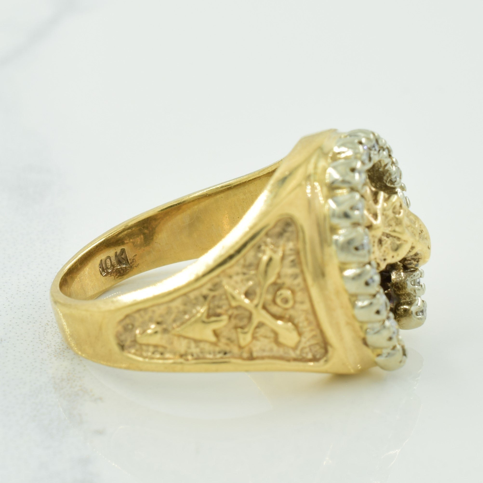 Diamond Horseshoe Ring | 0.08ctw | SZ 8.75 |