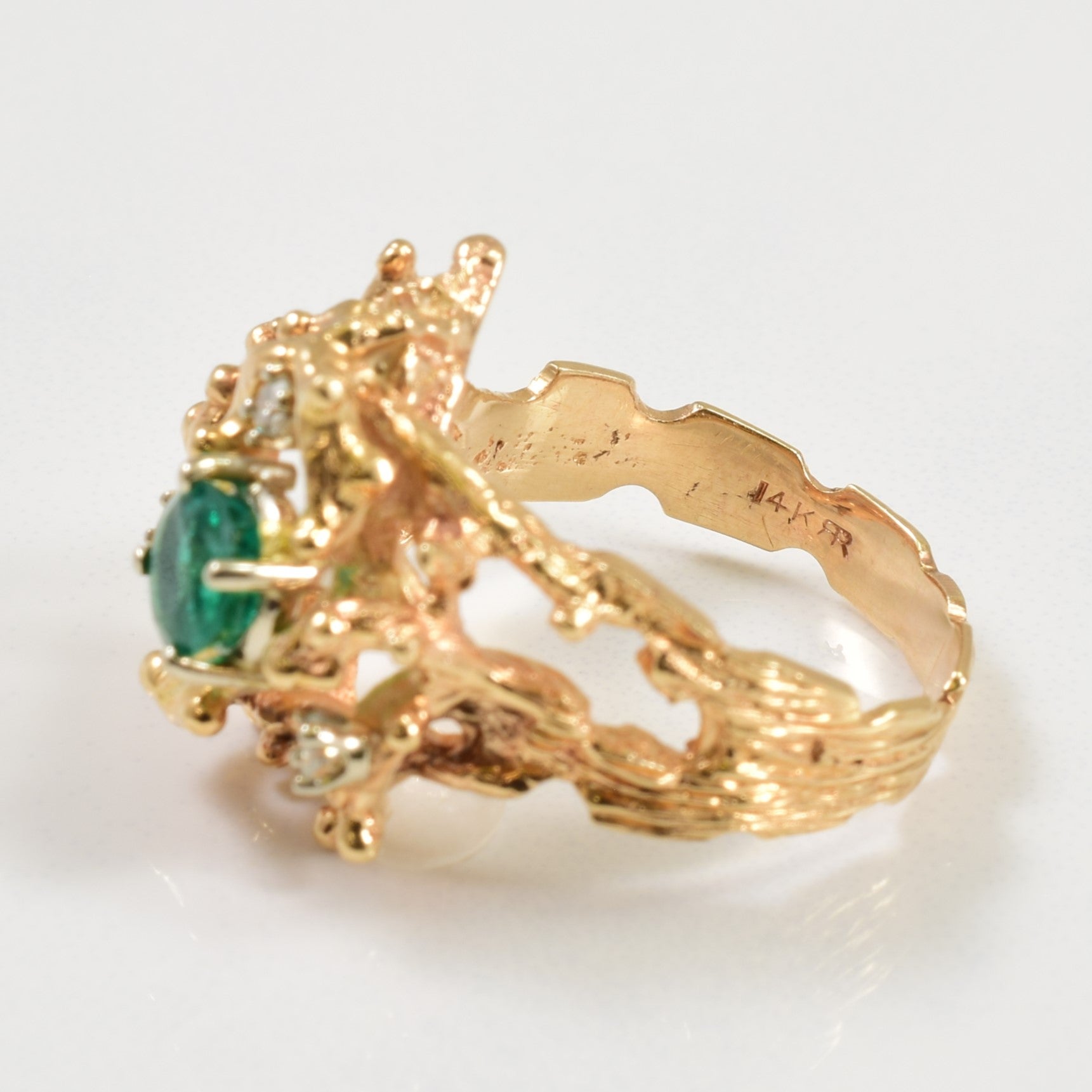 Emerald & Diamond Ring | 0.50ct, 0.08ctw | SZ 6.25 |