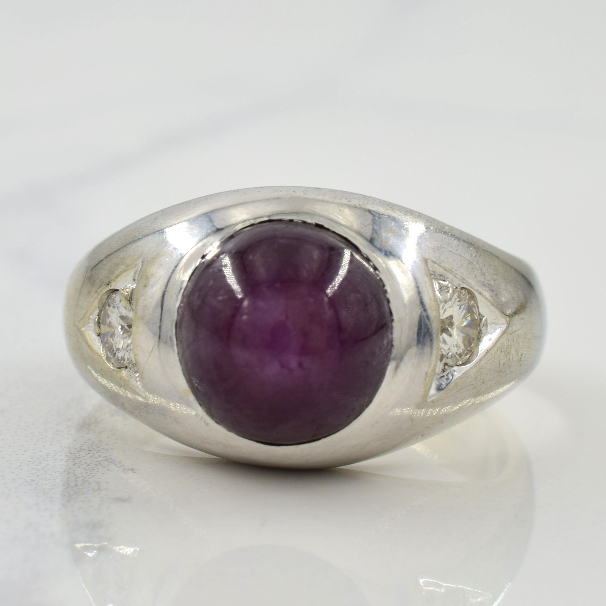 Star Ruby & Diamond Ring | 10.00ct, 0.34ctw | SZ 10.25 |