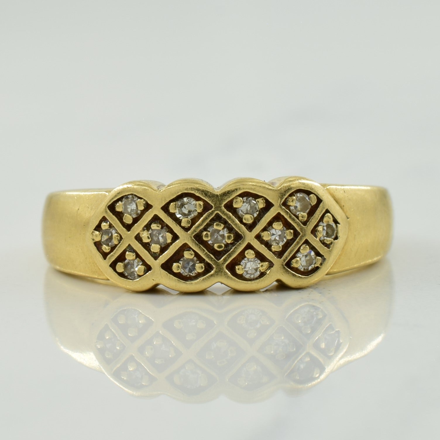 Checkered Diamond Ring | 0.07ctw | SZ 5 |