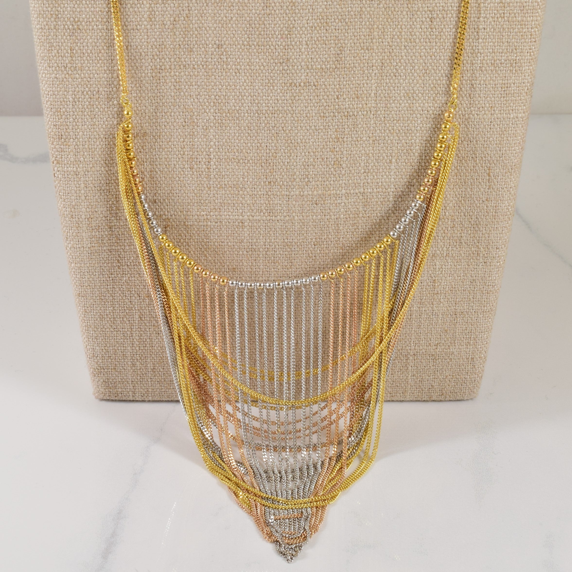 18k Tri Tone Fancy Chain | 13.5" |