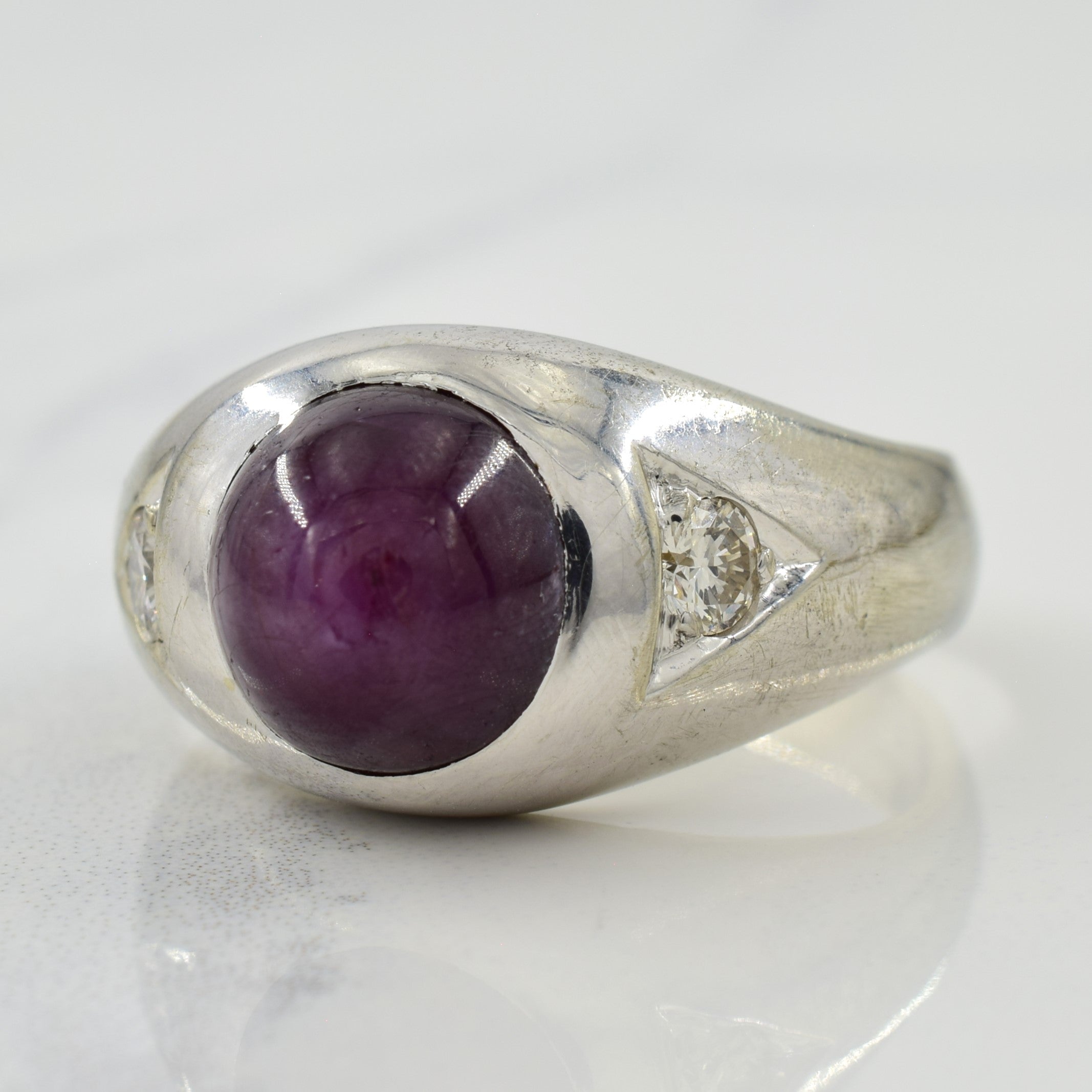 Star Ruby & Diamond Ring | 10.00ct, 0.34ctw | SZ 10.25 |