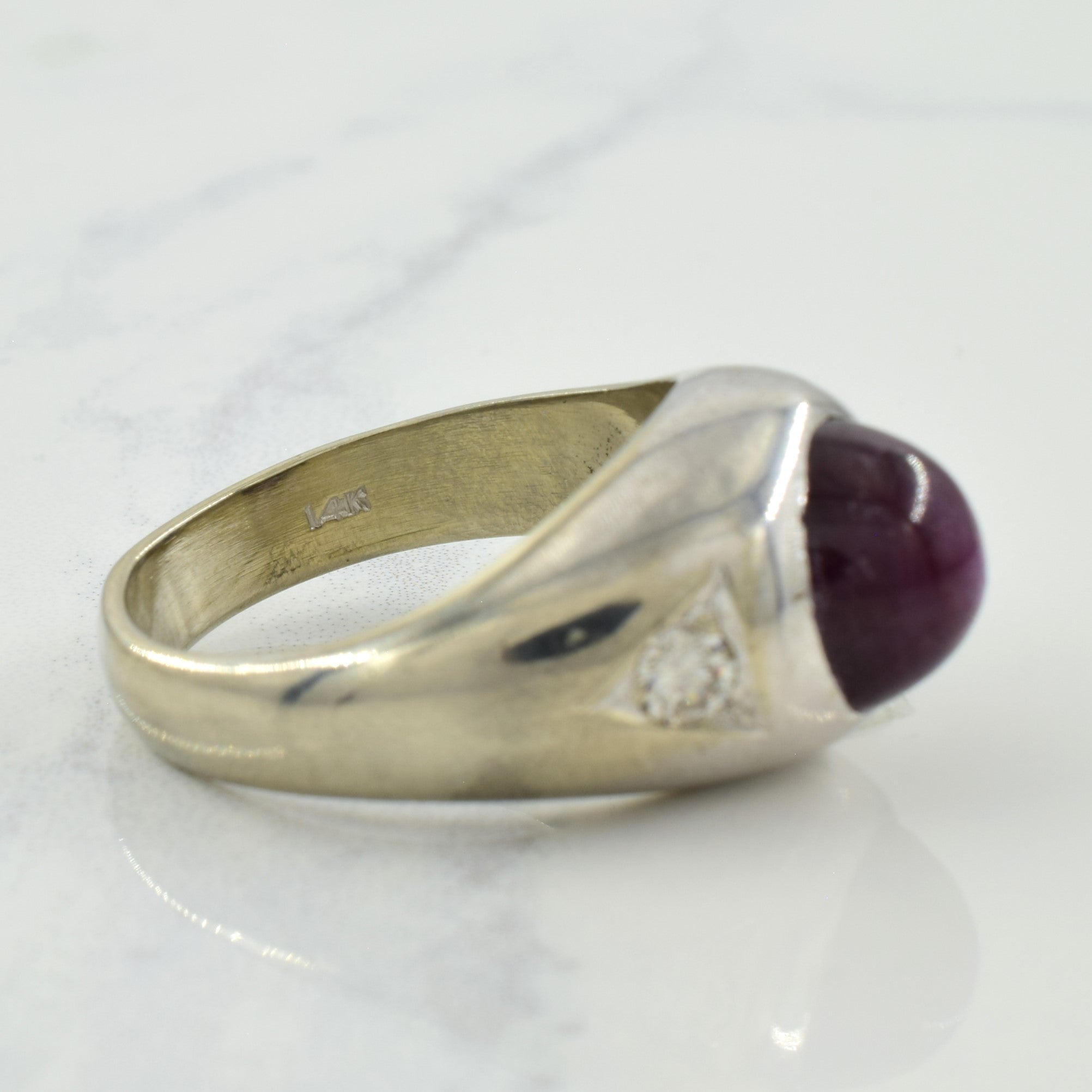 Star Ruby & Diamond Ring | 10.00ct, 0.34ctw | SZ 10.25 |