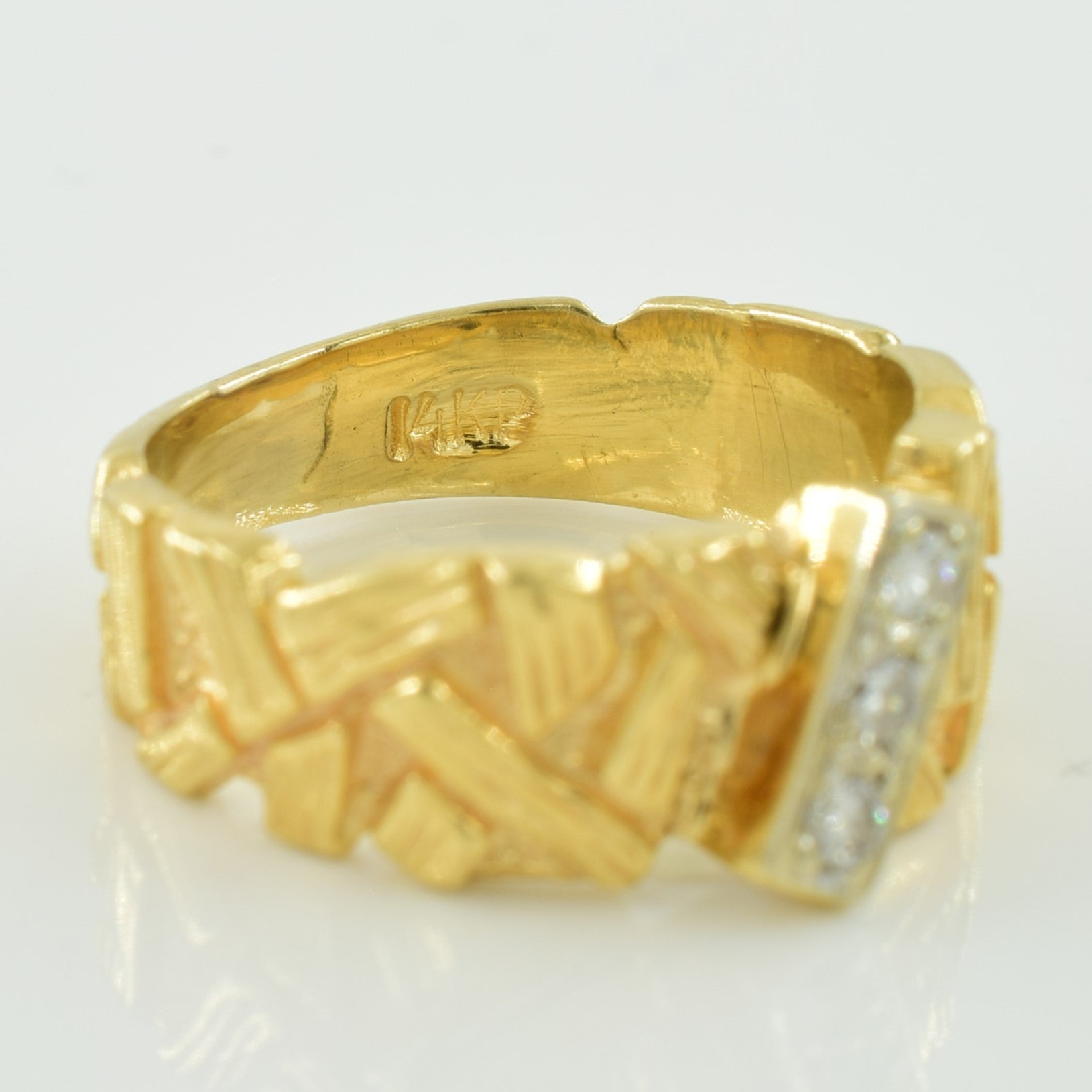 Pave Set Diamond Ring | 0.08ctw | SZ 5.25 |