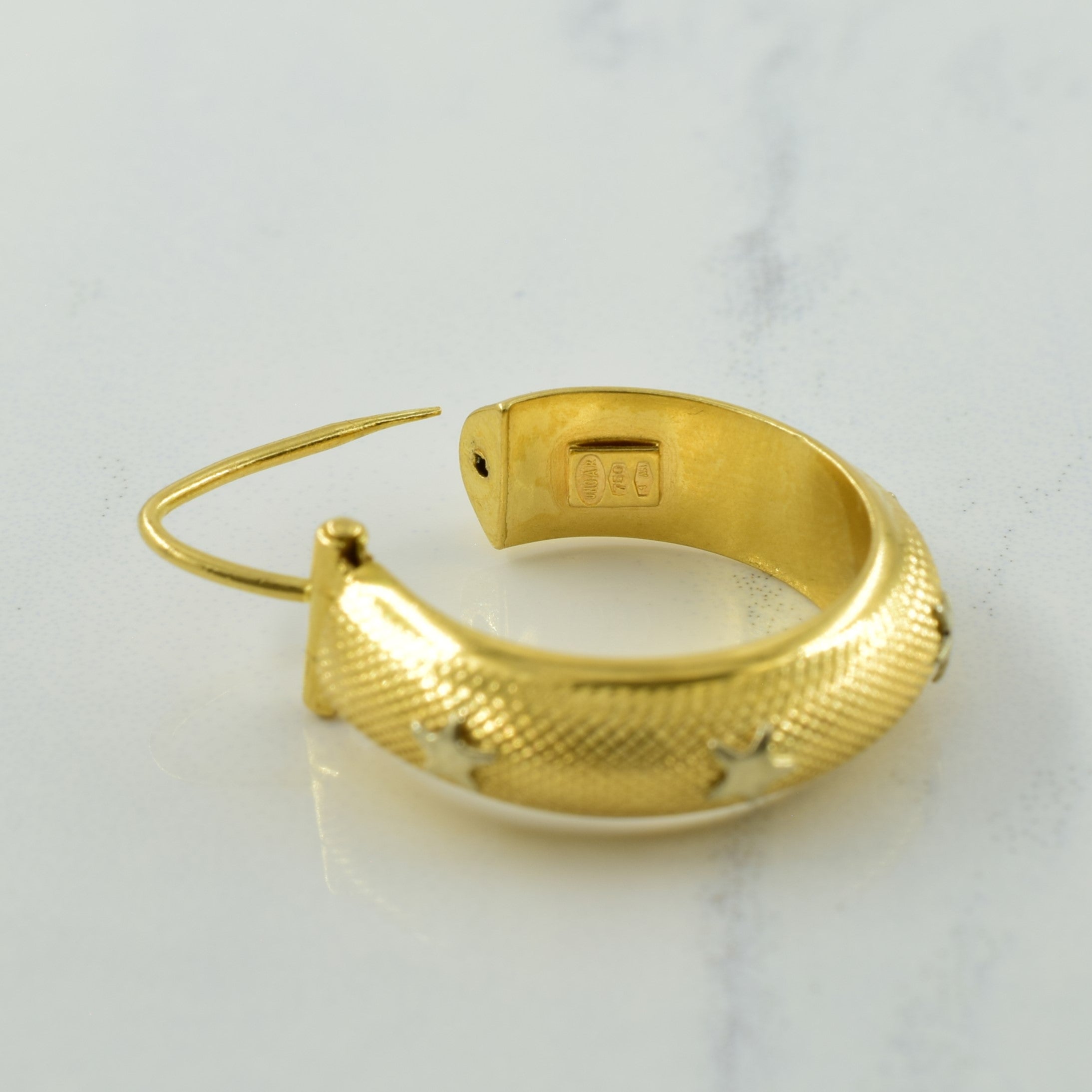 18k Yellow Gold Hoop Earrings |
