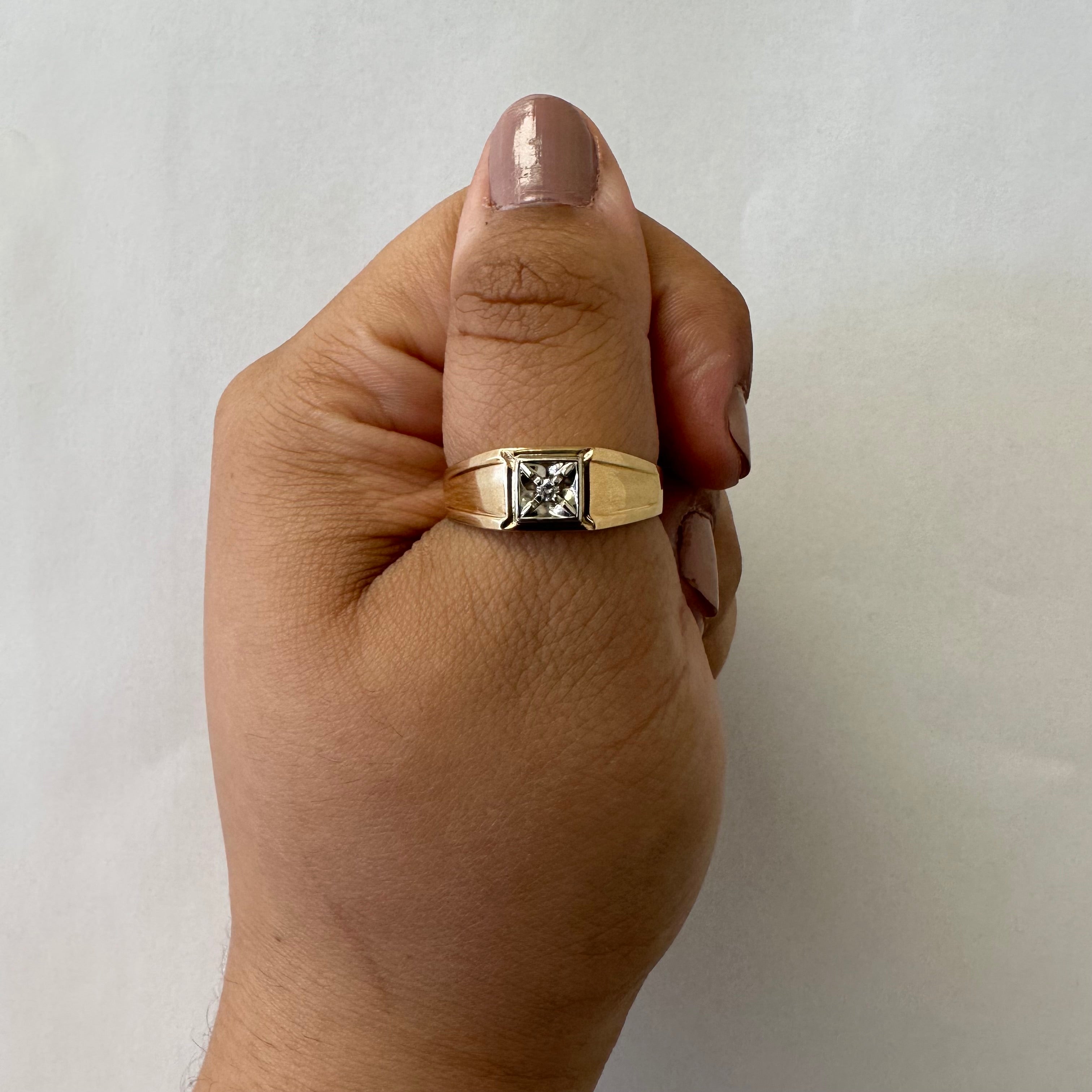 Solitaire Diamond Ring | 0.03ctw | SZ 12 |