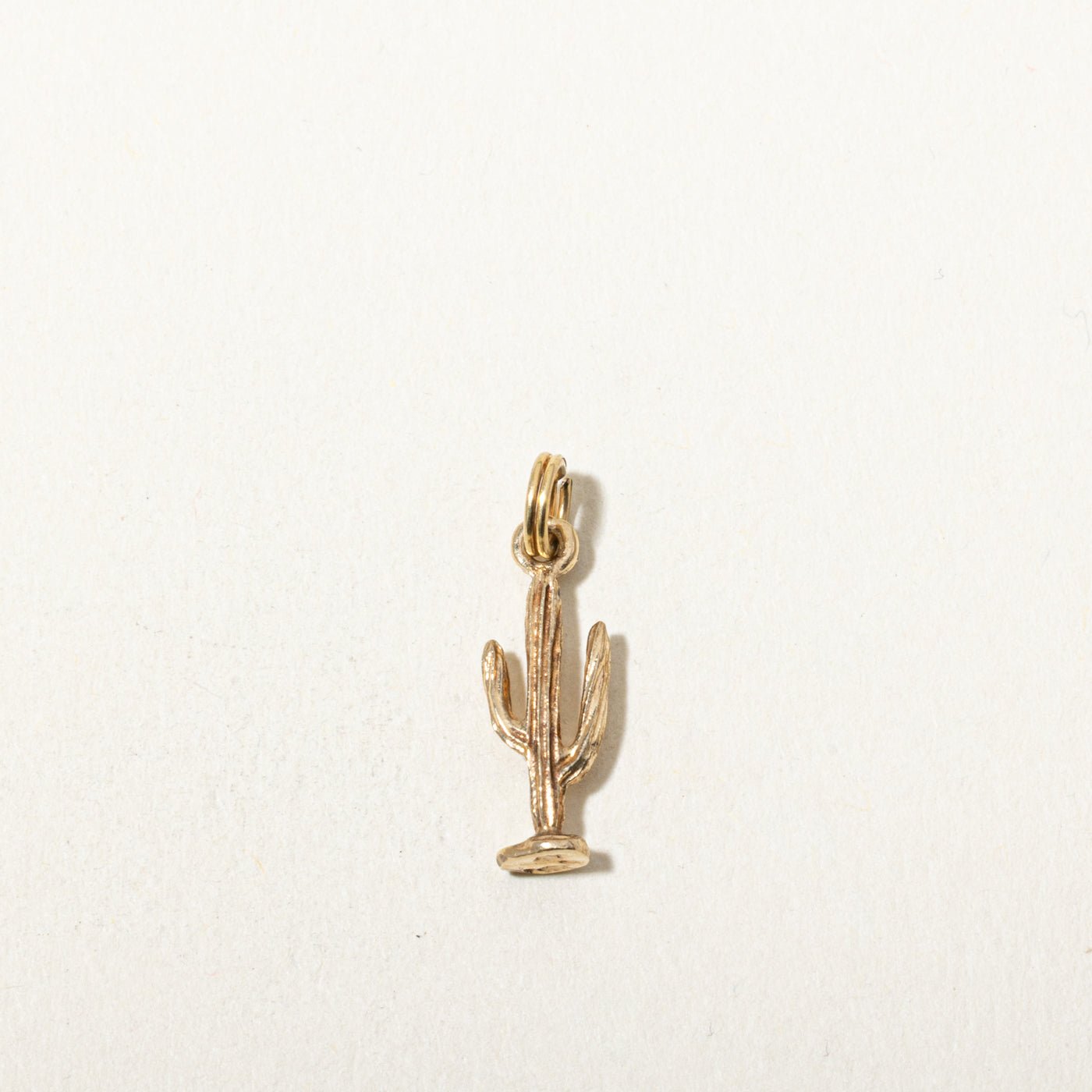 14k Yellow Gold Saguaro Cactus Charm