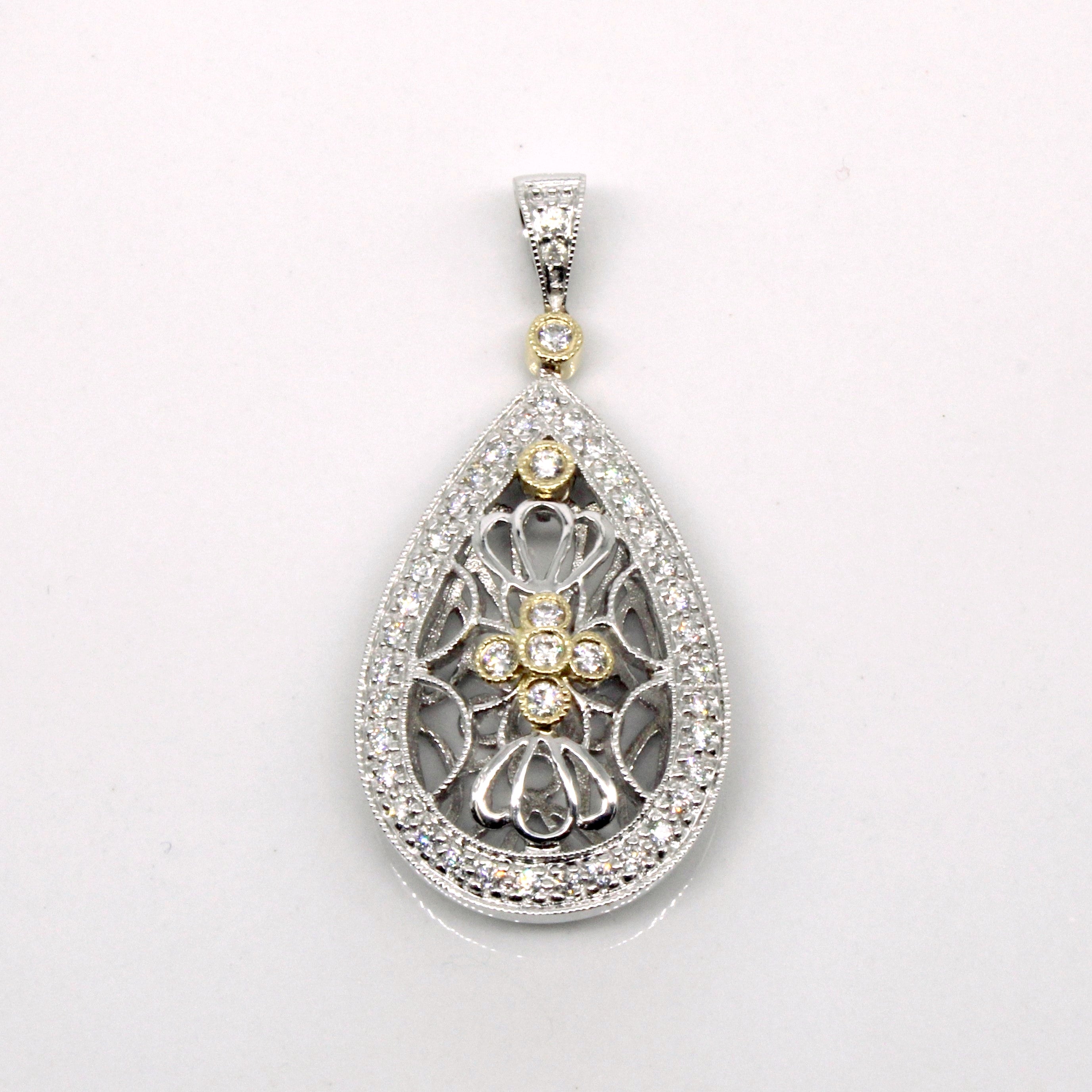 Diamond Tear Drop Pendant | 0.36ctw |