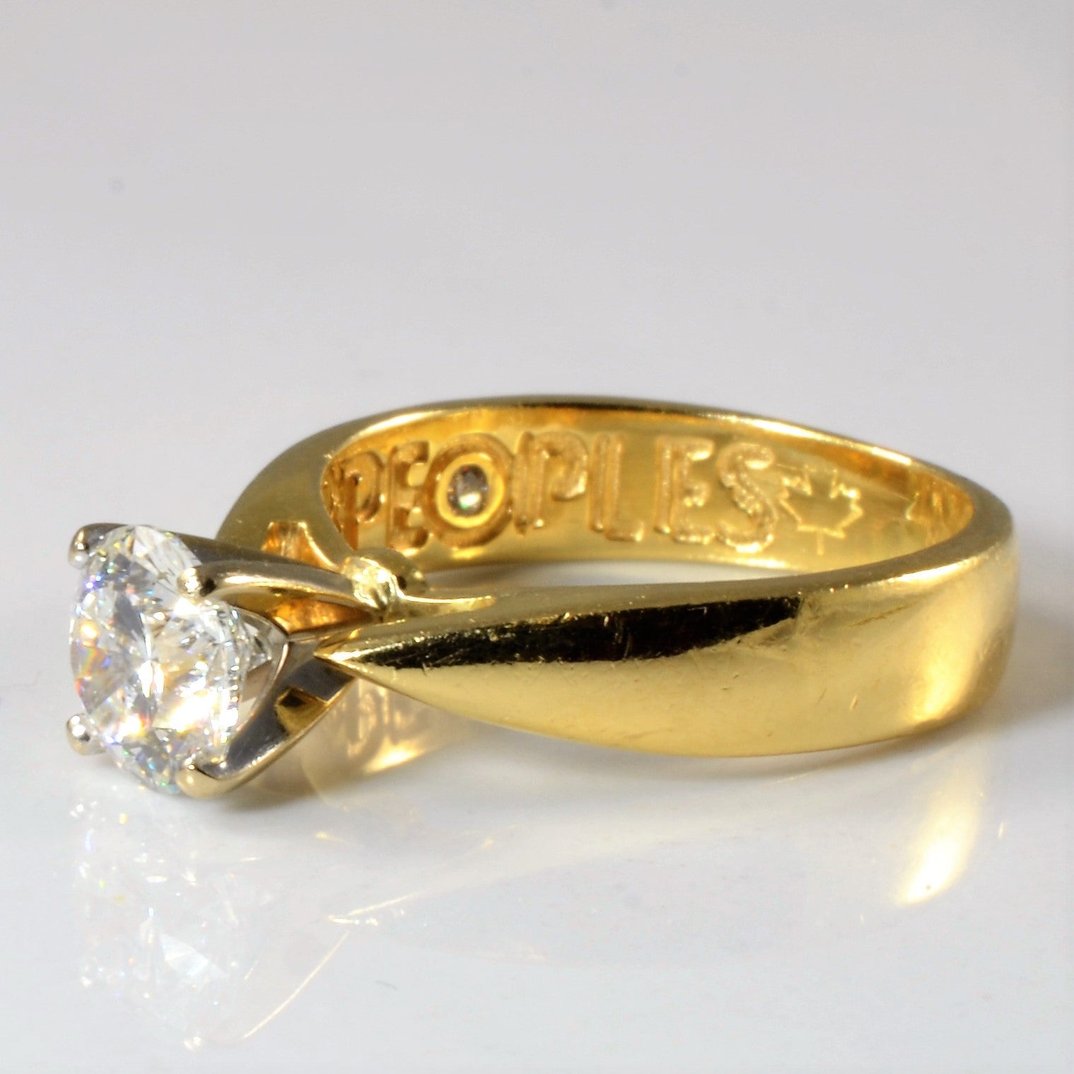 100 Facet Diamond Solitaire Engagement Ring | 1.04ct | SZ 5.25 | - 100 Ways
