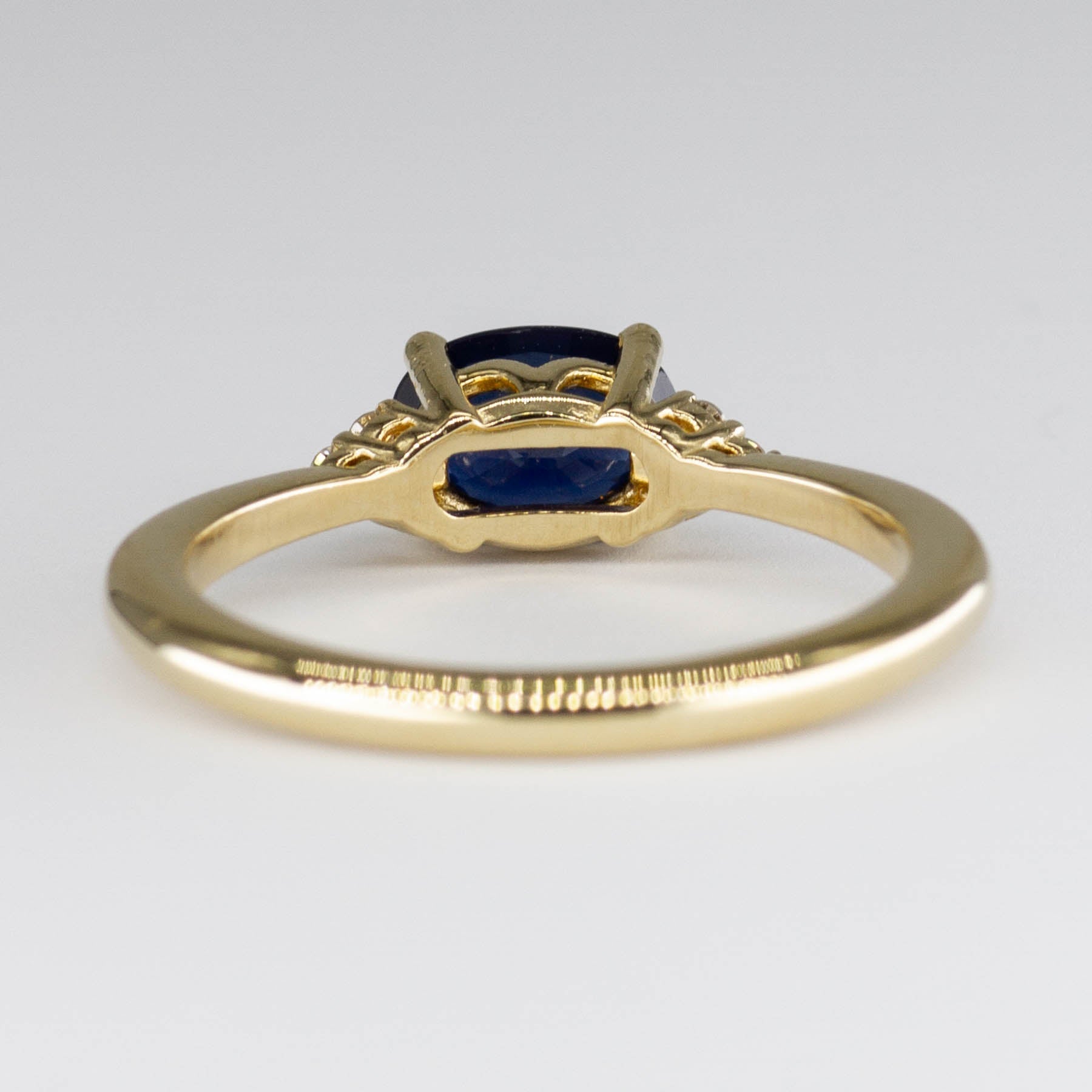 '100 Ways' 14k Yellow Gold East West Sapphire and Diamond Ring | 1.03ct | SZ 7 - 100 Ways