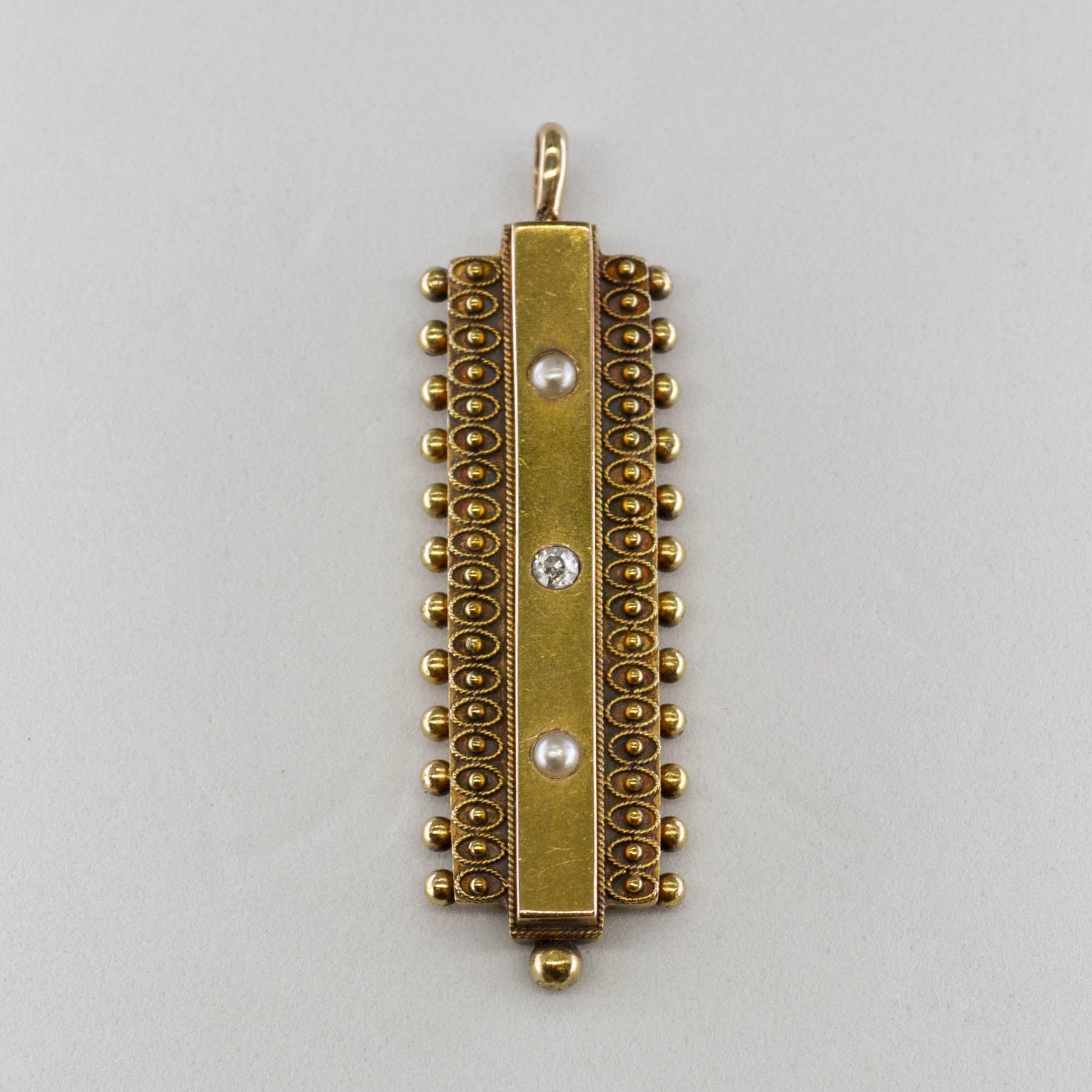 '100 Ways' 1887 Victorian Diamond & Seed Pearl Pendant | 0.04ct | - 100 Ways
