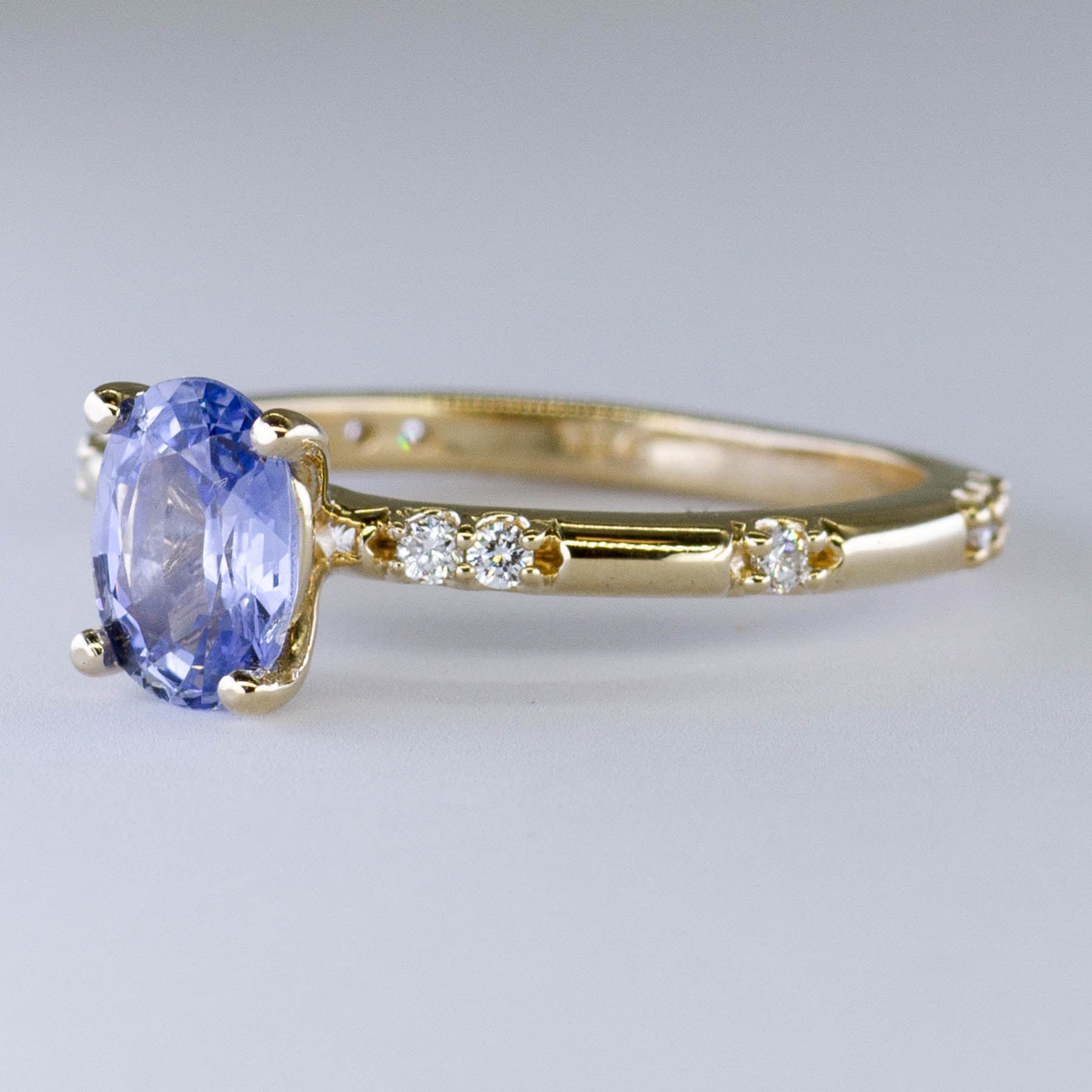 '100 Ways' Accented Oval Ceylon Sapphire Ring | 1.18ct | SZ 7 | - 100 Ways