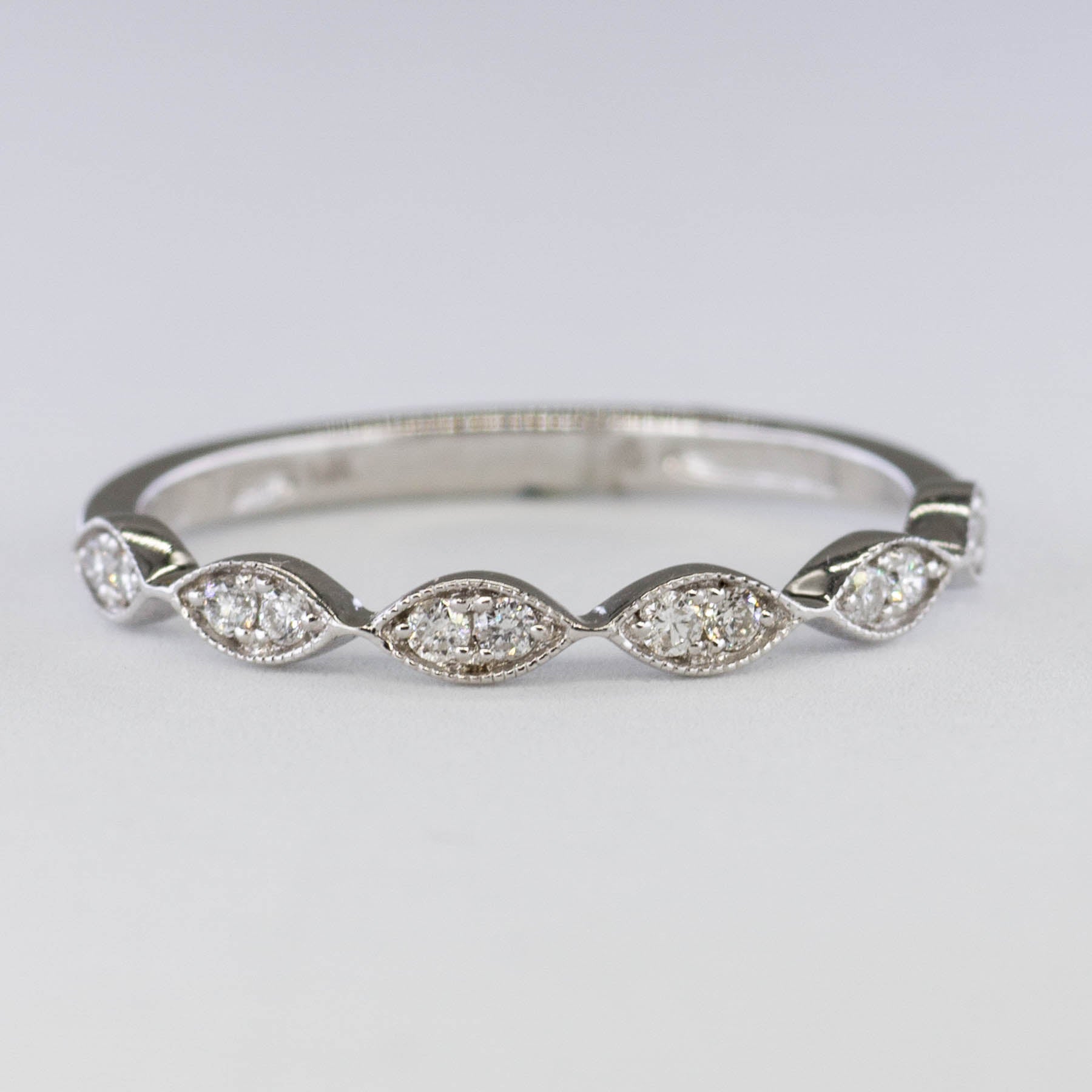 '100 Ways' Art Deco Inspired Wedding Bands | Options Available | 0.15ctw | - 100 Ways