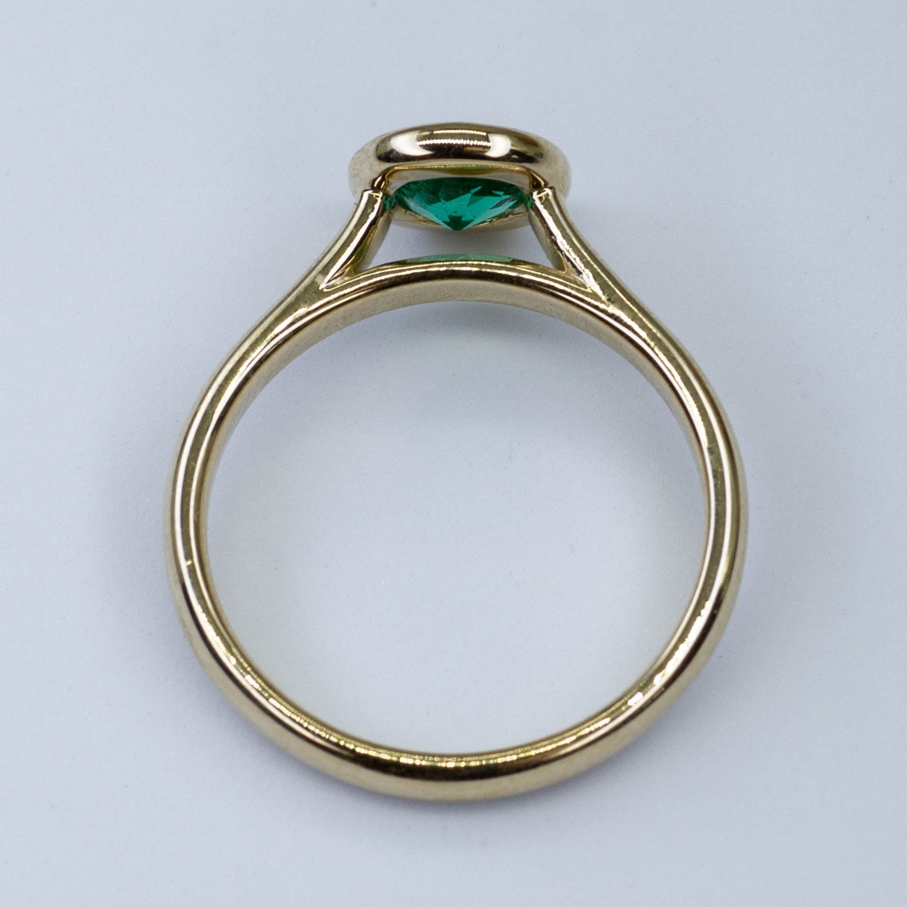 '100 Ways' Bezel Set Emerald Solitaire | 0.56 ct | SZ 6.75 | - 100 Ways