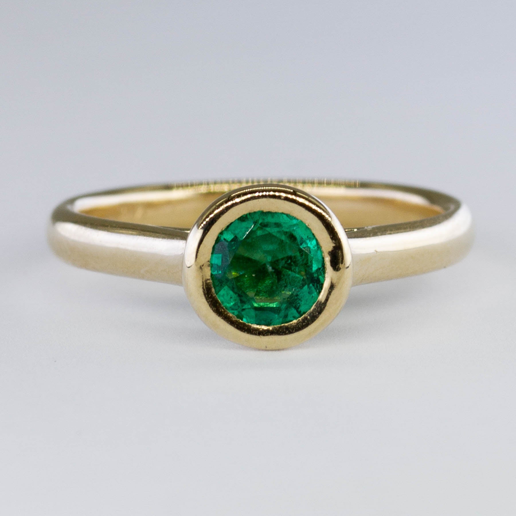 '100 Ways' Bezel Set Emerald Solitaire | 0.56 ct | SZ 6.75 | - 100 Ways