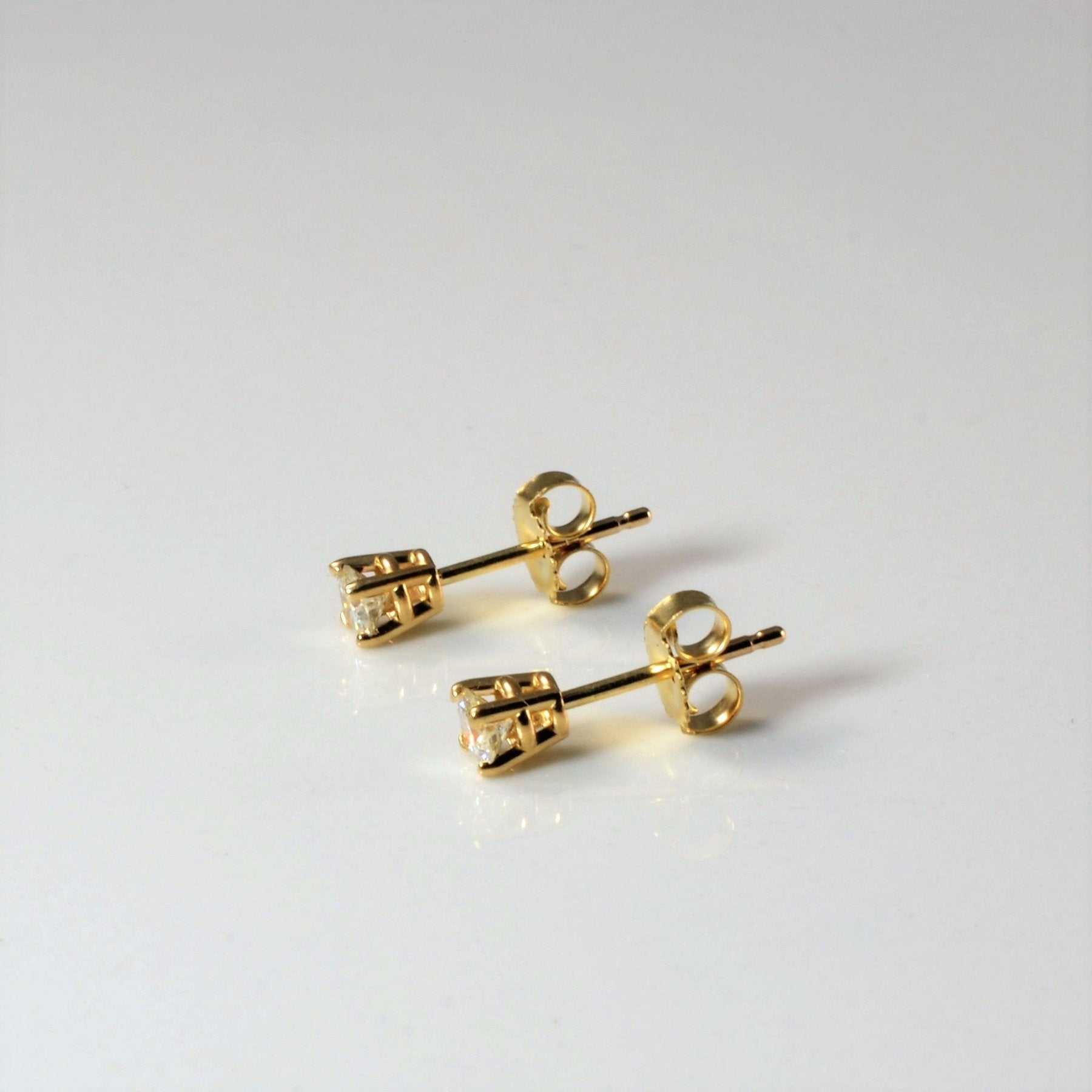 '100 Ways' Classic Solitaire Diamond Stud Earrings | Yellow Gold | Est. 0.25ctw | - 100 Ways