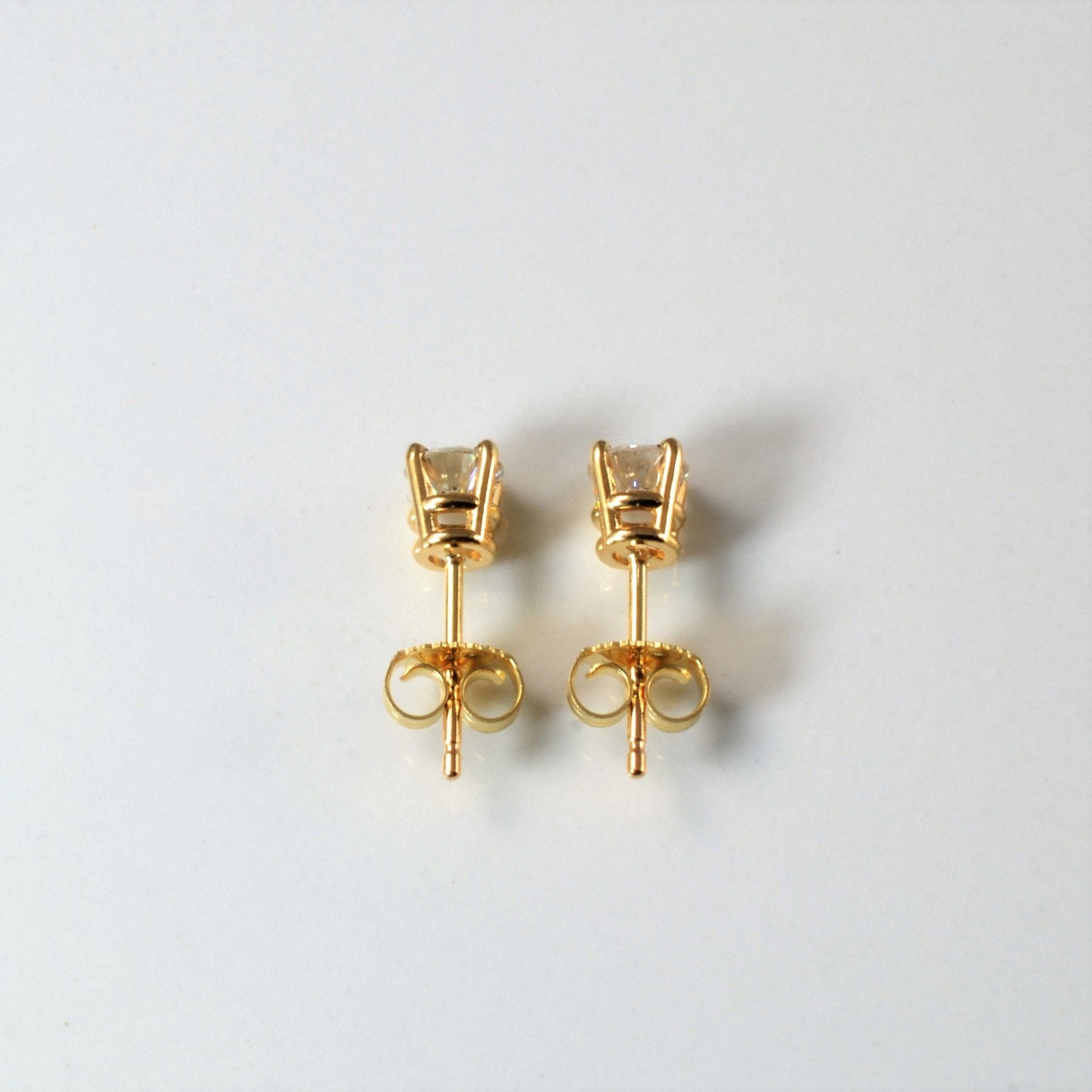 '100 Ways' Classic Solitaire Diamond Stud Earrings | Yellow Gold | Est. 0.50ctw | - 100 Ways