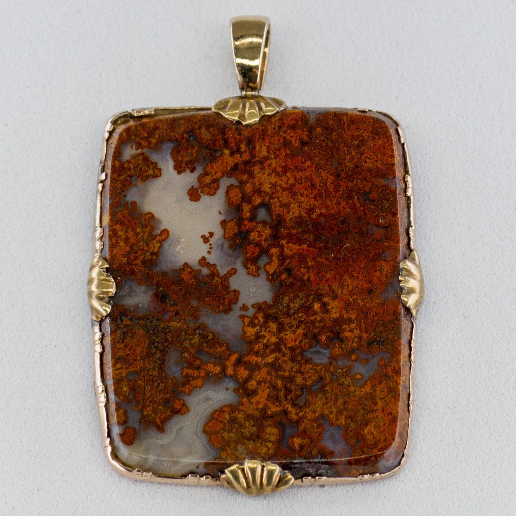 '100 Ways' Victorian Brown Moss Agate Pendant | 18.00ct | - 100 Ways