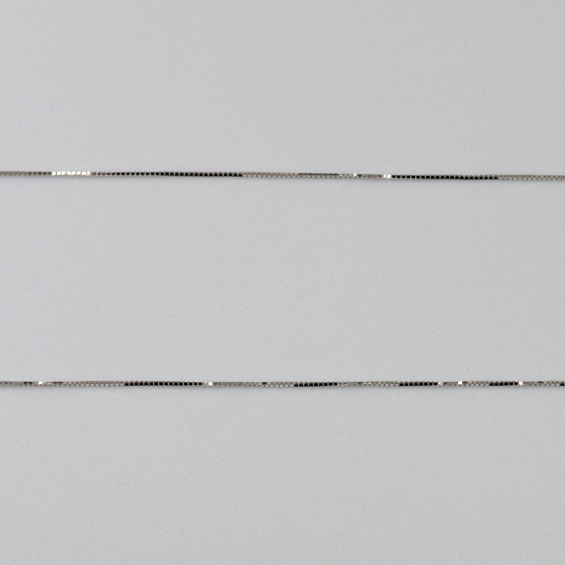 '100 Ways' White Gold Adjustable Box Chain | - 100 Ways