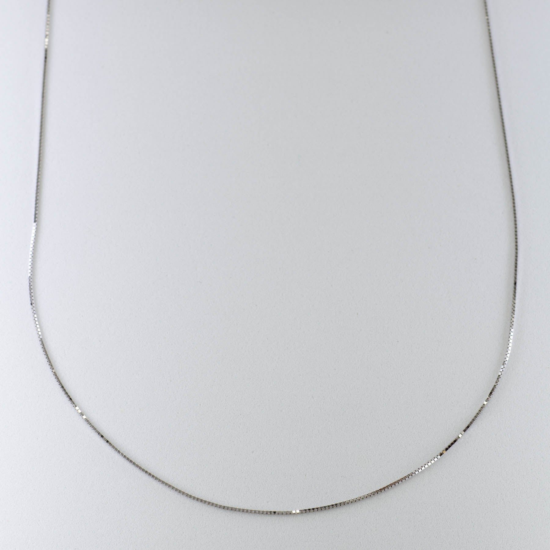 '100 Ways' White Gold Adjustable Box Chain | - 100 Ways