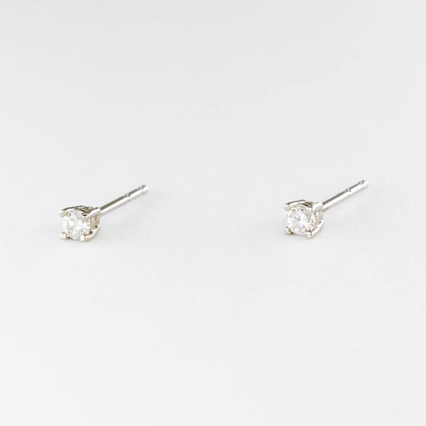 '100 Ways' White Gold Diamond Small Studs | 1/8 ctw |