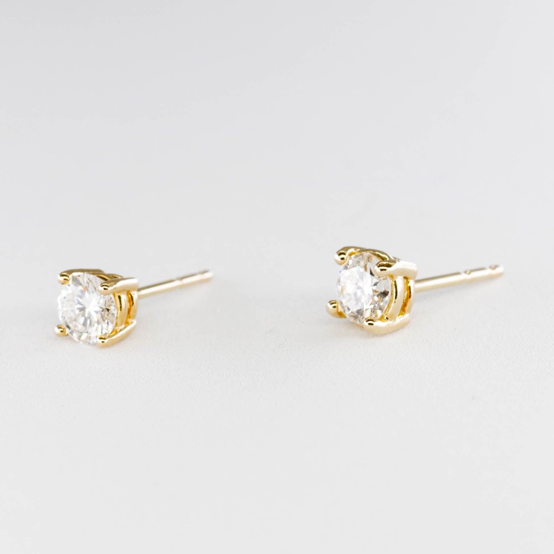 '100 Ways' Yellow Gold Diamond Studs | 0.63 ctw SI H/I | - 100 Ways