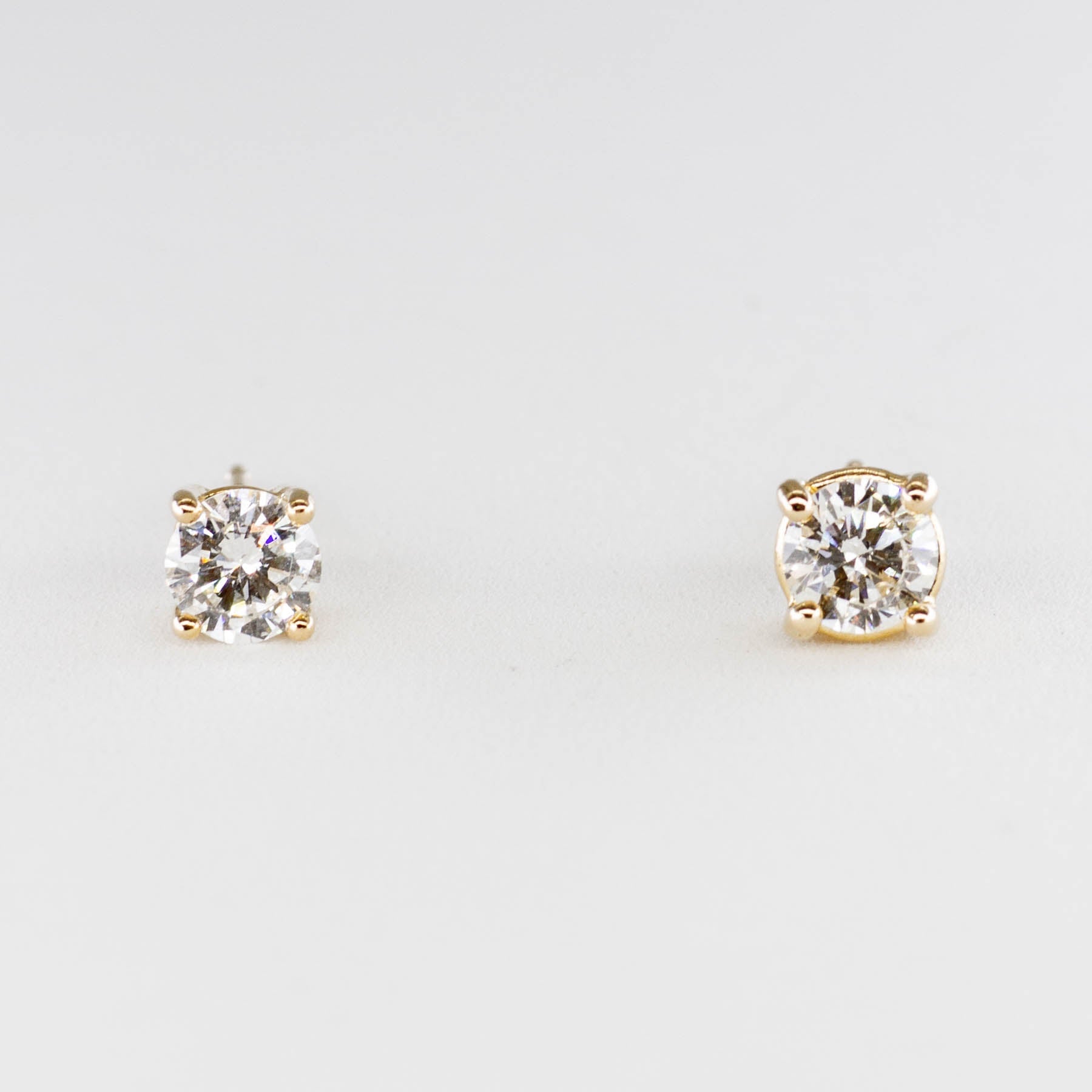 '100 Ways' Yellow Gold Diamond Studs | 0.63 ctw SI H/I | - 100 Ways