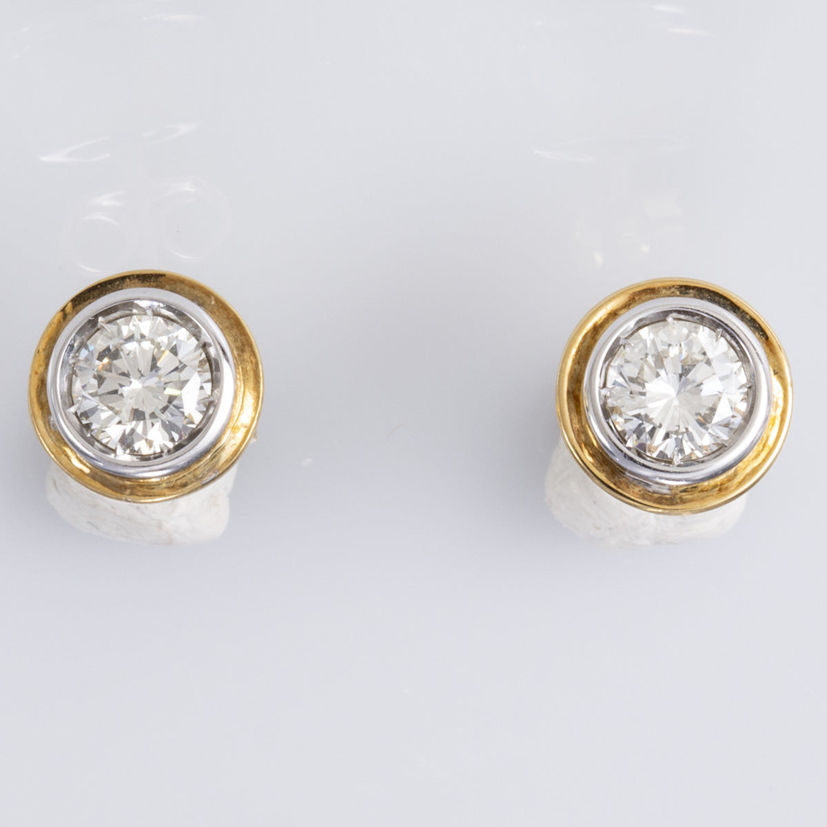 18k Yellow Gold Diamond Stud Earrings | 1.20ctw