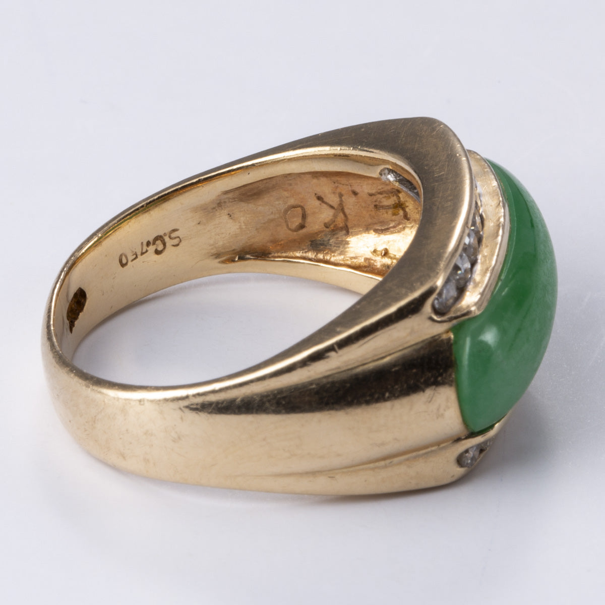 Jadeite & Diamond Cocktail Ring | 2.25ct, 0.32ctw | SZ 8 |