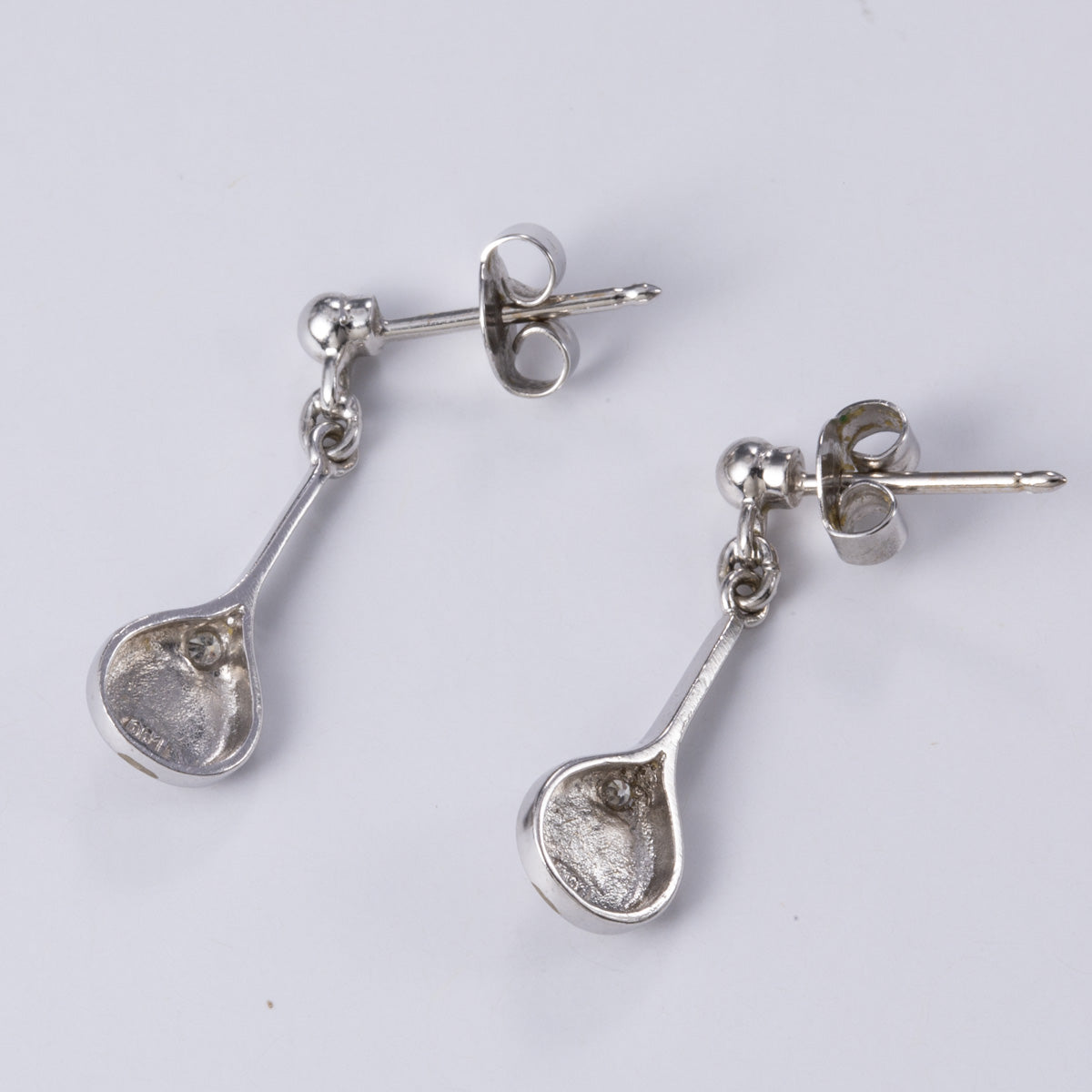 14k White Gold Diamond Earrings | 0.025ctw