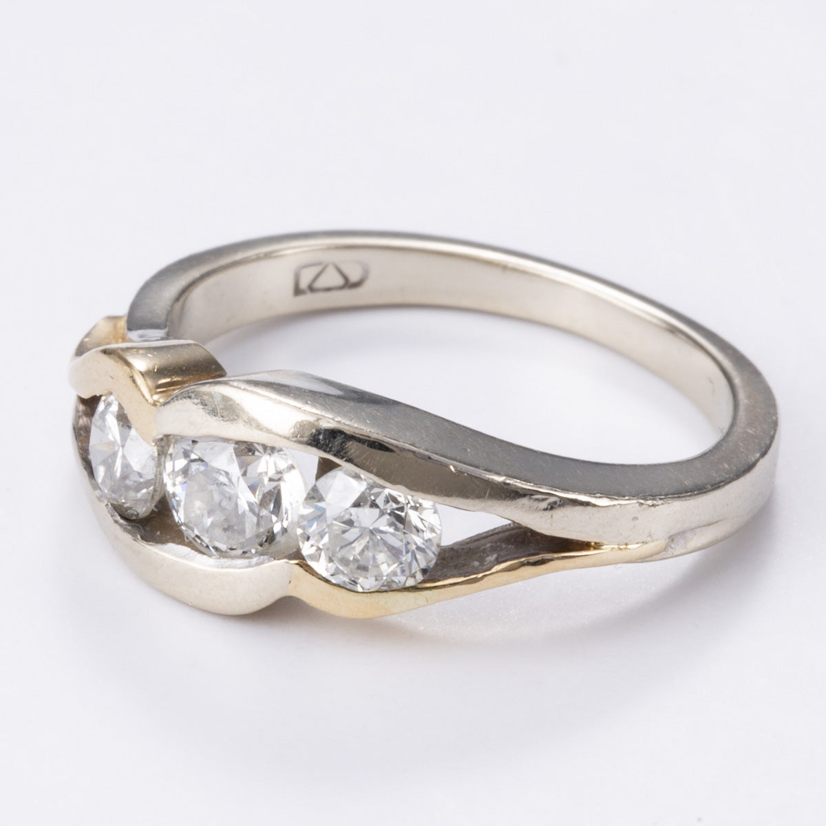 Bague en or blanc 14 carats et diamants | 0,40 ct | Taille 5,25